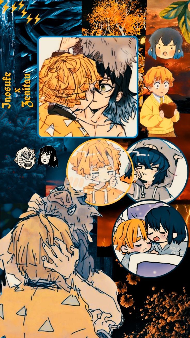 736x1307 Inosuke x Zenitsu wallpaper