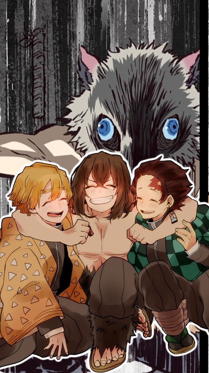 720x1280 Phone wallpaper: Inosuke Hashibira, Anime, Demon Slayer: Kimetsu No Yaiba, Tanjiro Kamado, Zenitsu Agatsuma 1361070