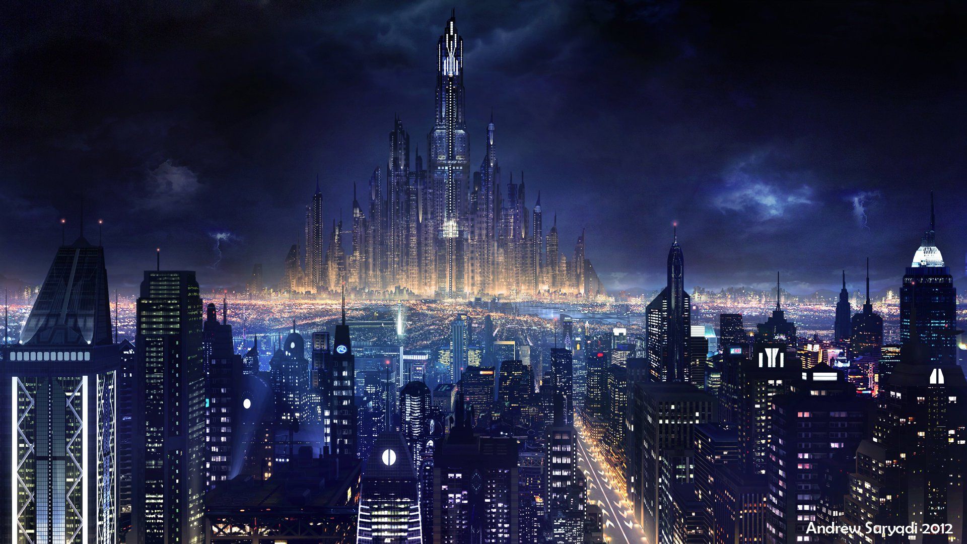 1920x1080 Free photo: Dark City, Building, City