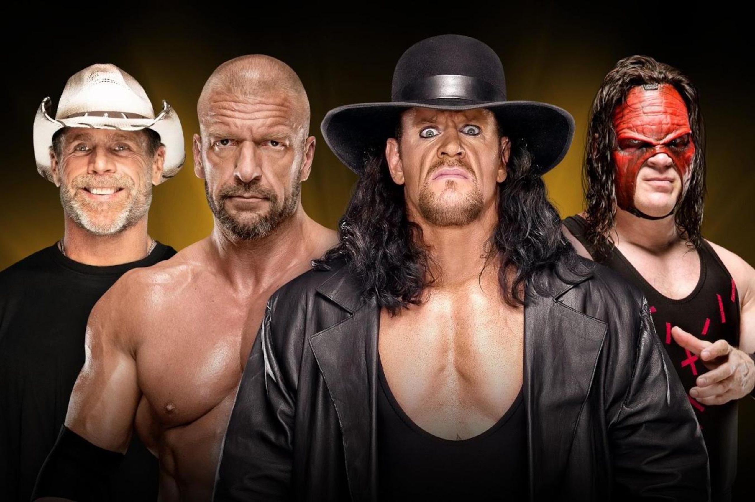 2560x1704 Shawn Michaels and Triple H Defeat The Undertaker and Kane at WWE Crown Jewel