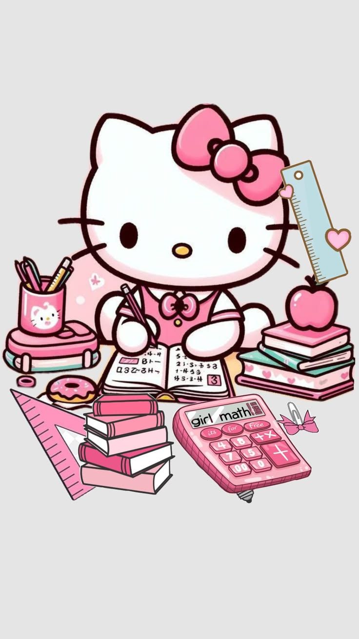 736x1308 Hello kitty background study. Aesthetic wallpaper hello kitty study time, Pink wallpaper aesthetic hello kitty