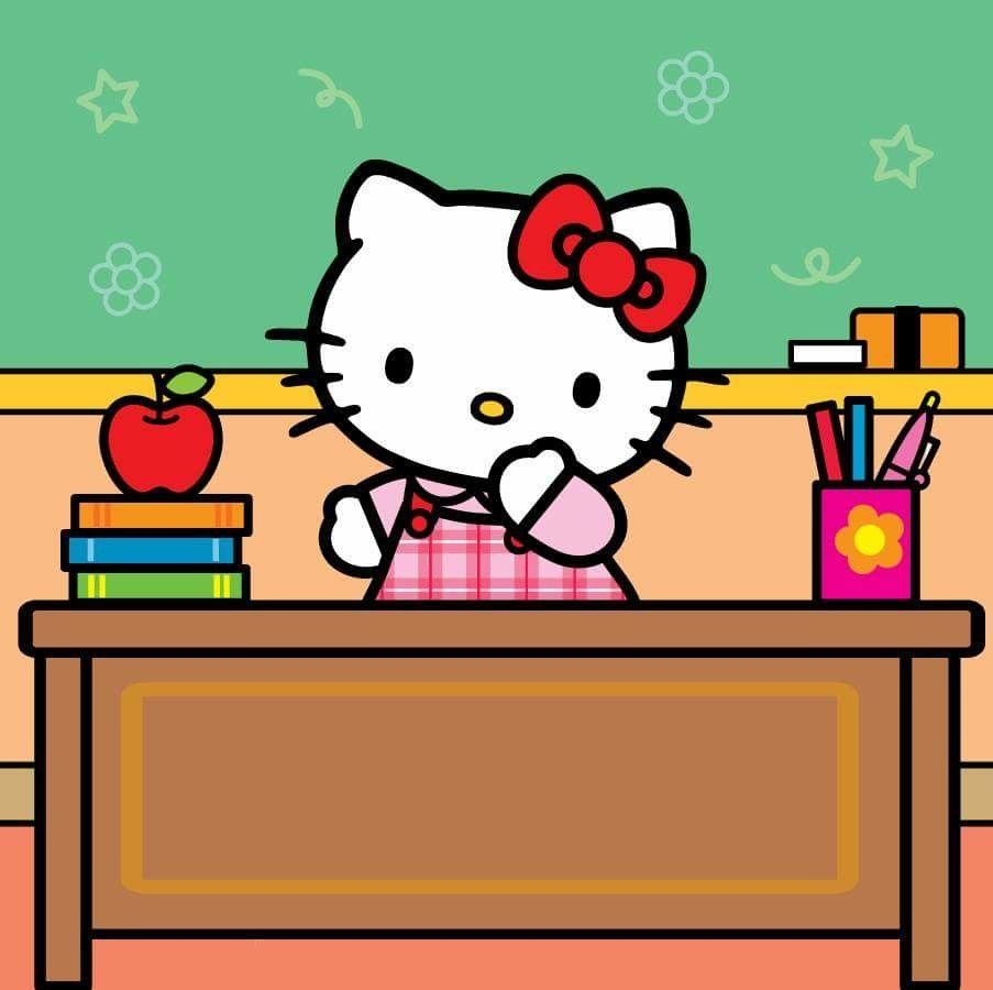 903x900 Hello Kitty School Wallpaper