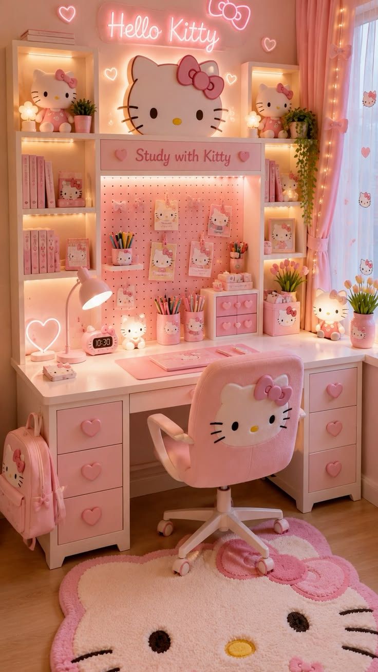 736x1308 Ultimate Cute Hello Kitty Study Desk