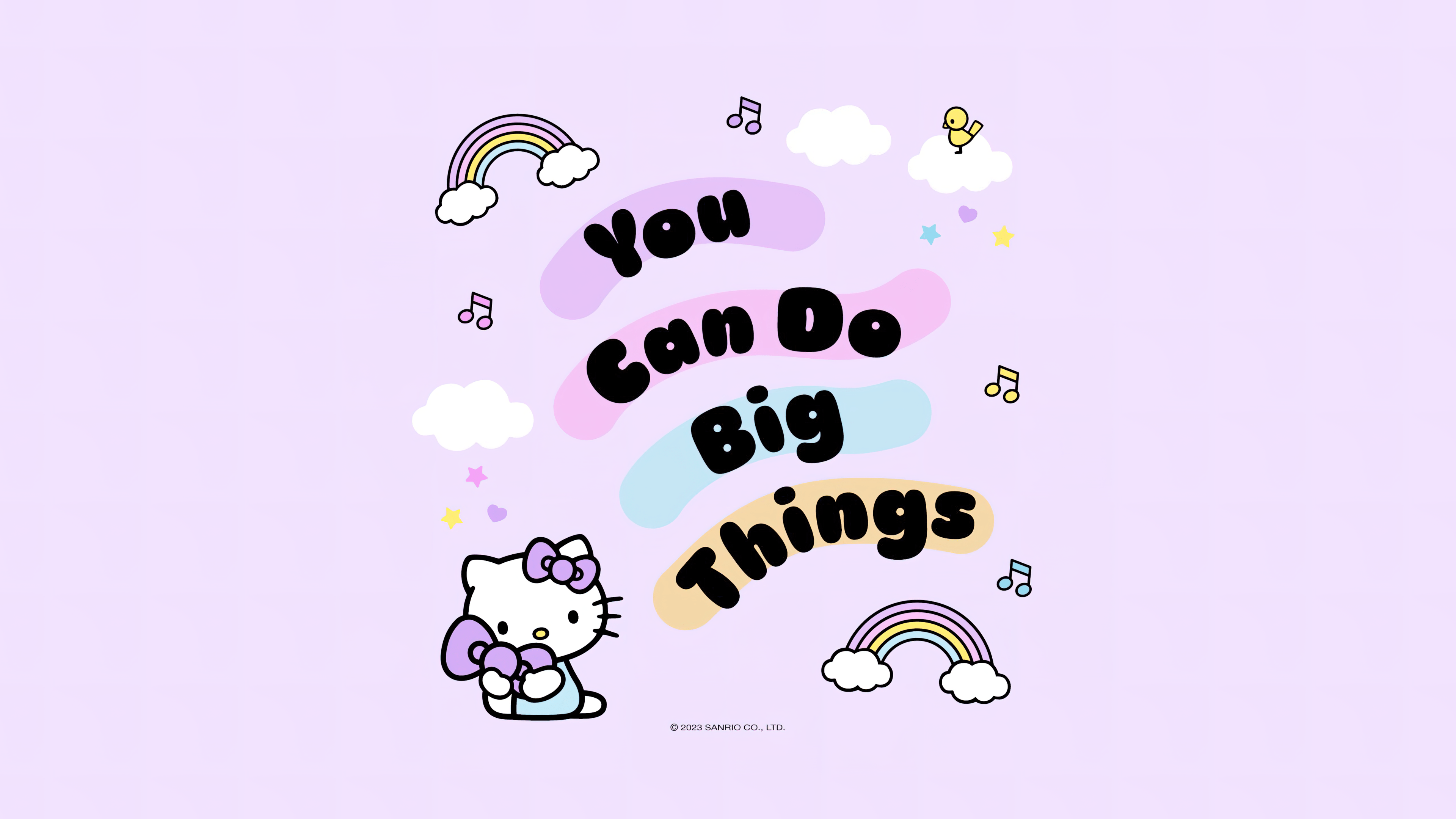3840x2160 You Can Do It Wallpaper 4K, Hello Kitty, Motivational quotes
