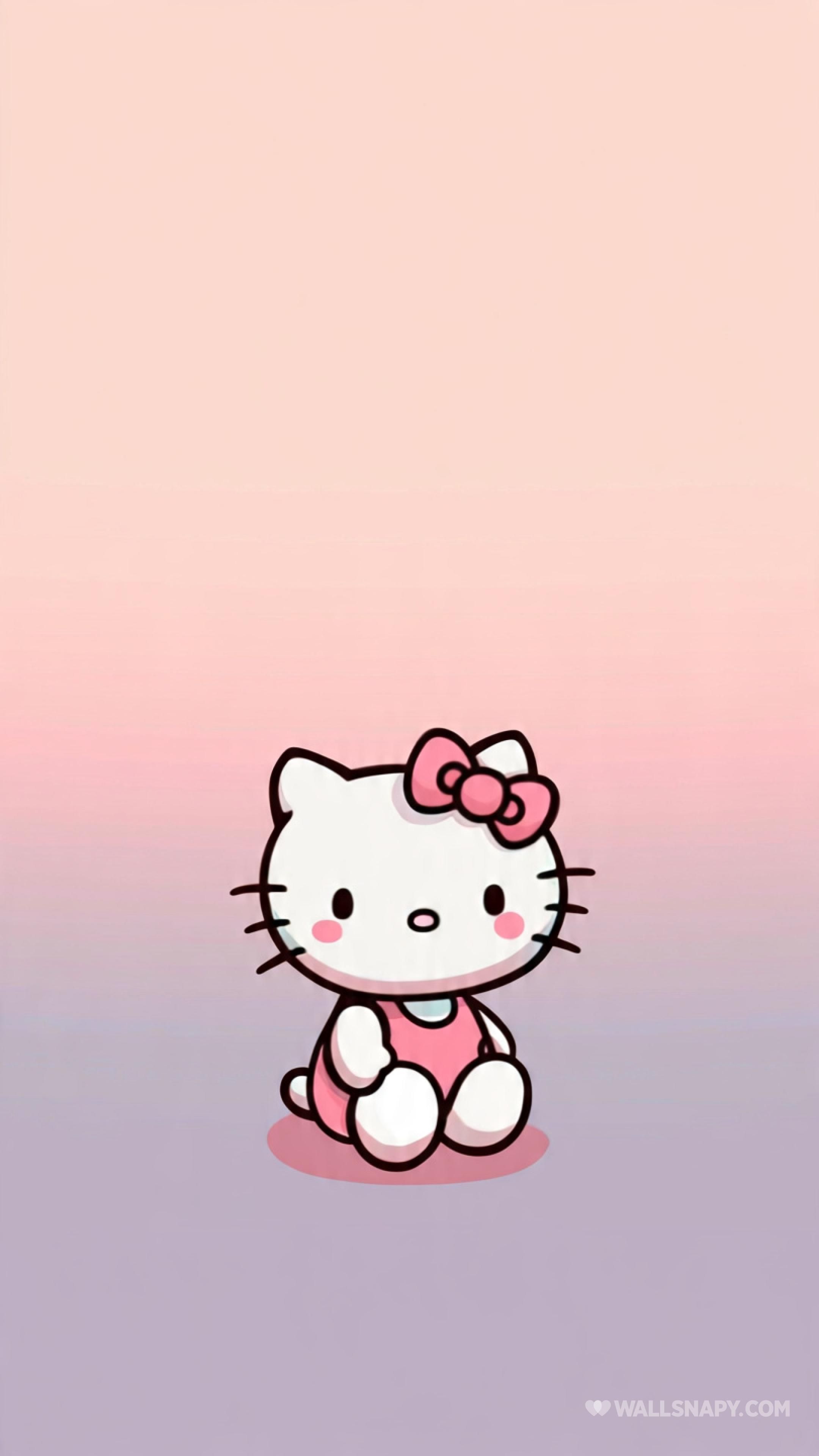 2160x3840 Hello kitty magical rainbow castle mobile wallpaper 4k