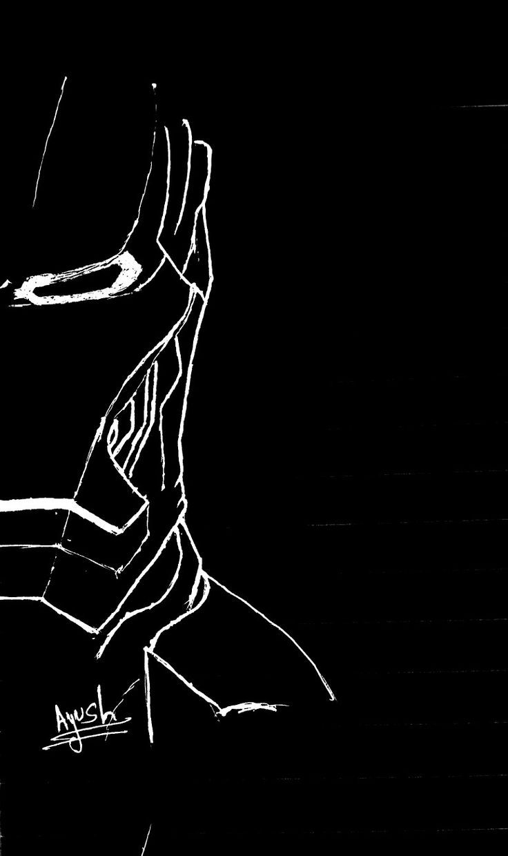 736x1240 Iron man half face hand made wallpaper