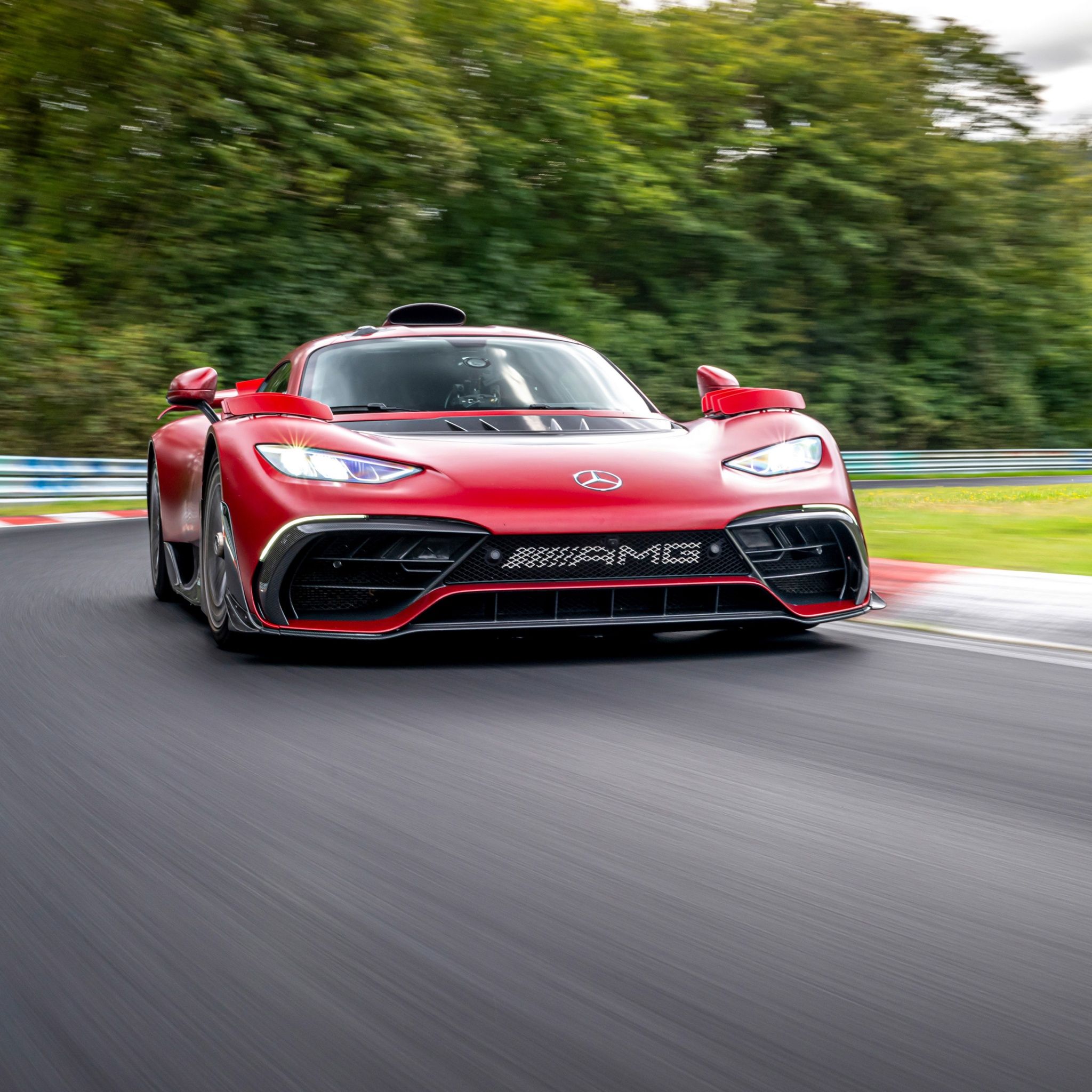 2048x2048 Mercedes AMG ONE Wallpaper 4K, Race Track, Racing Car, Hypercars