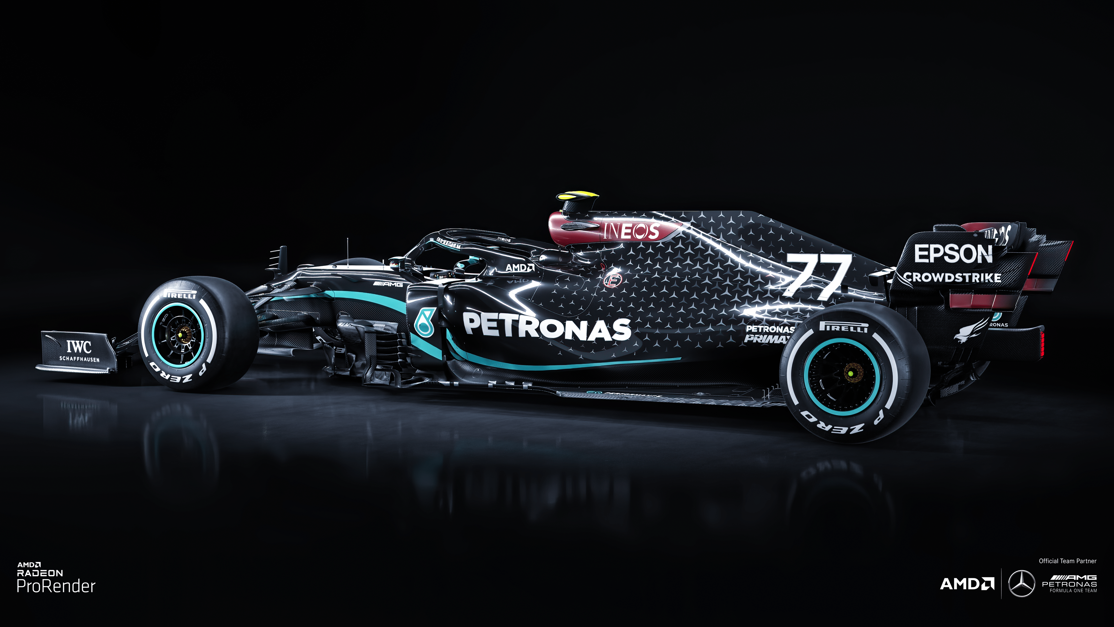 3840x2160 Mercedes x AMD W11 4K Wallpaper