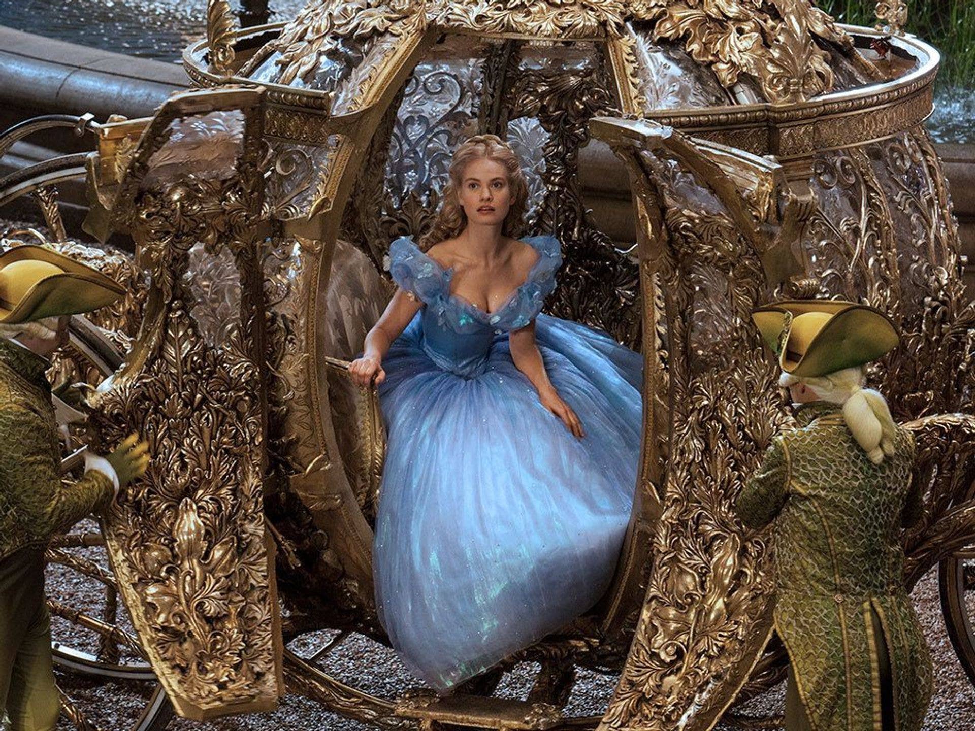 1920x1440 Lily James' Cinderella glass slippers are being remade in real life by a fashion icon