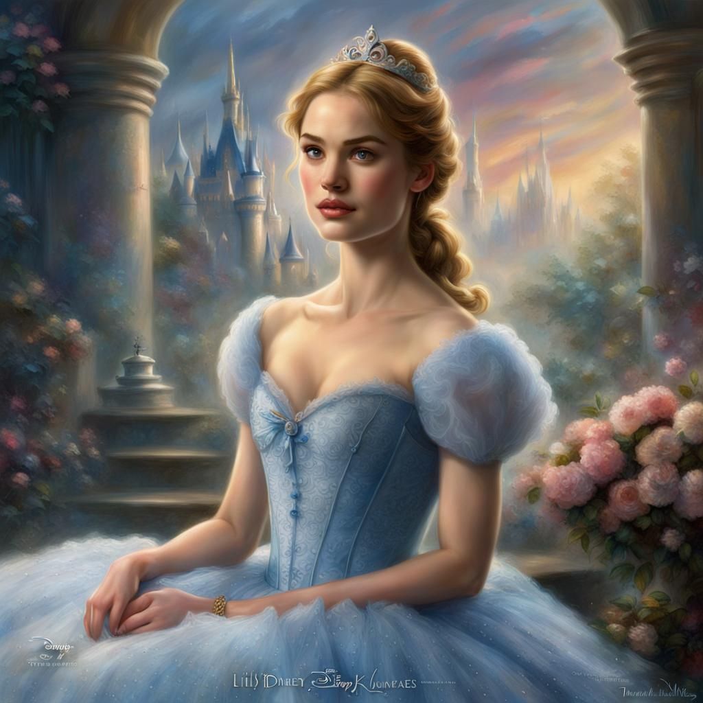 1024x1024 Lilly James as Disney's Cinderella James as Cinderel