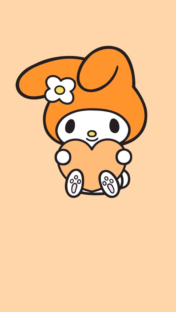736x1308 cute orange my melody wallpaper