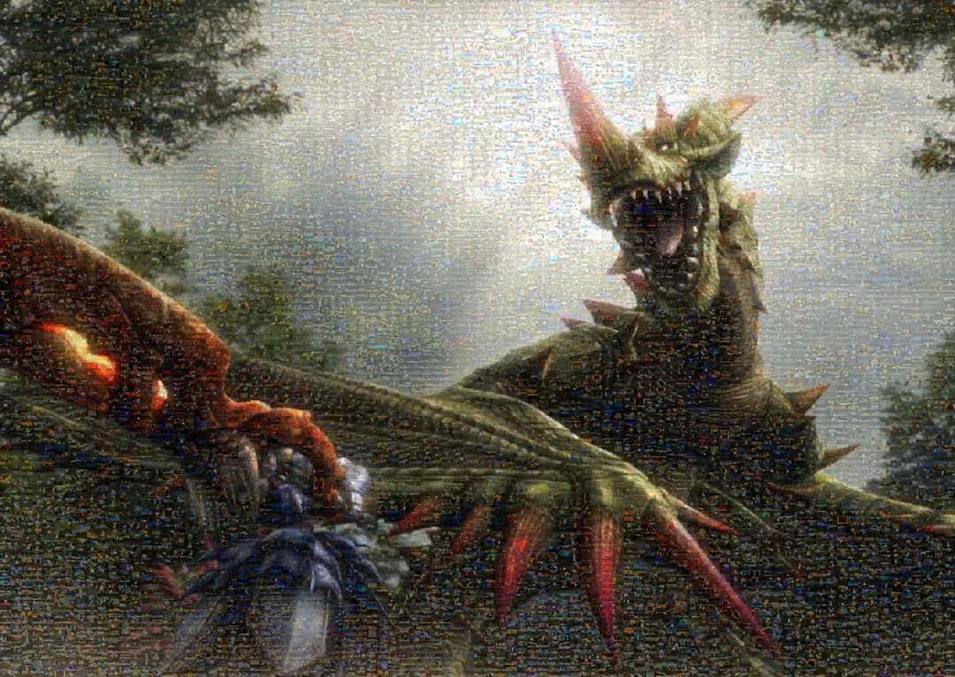 1080x766 Monster Hunter Frontier Mosiac made from Player submitted screenshots