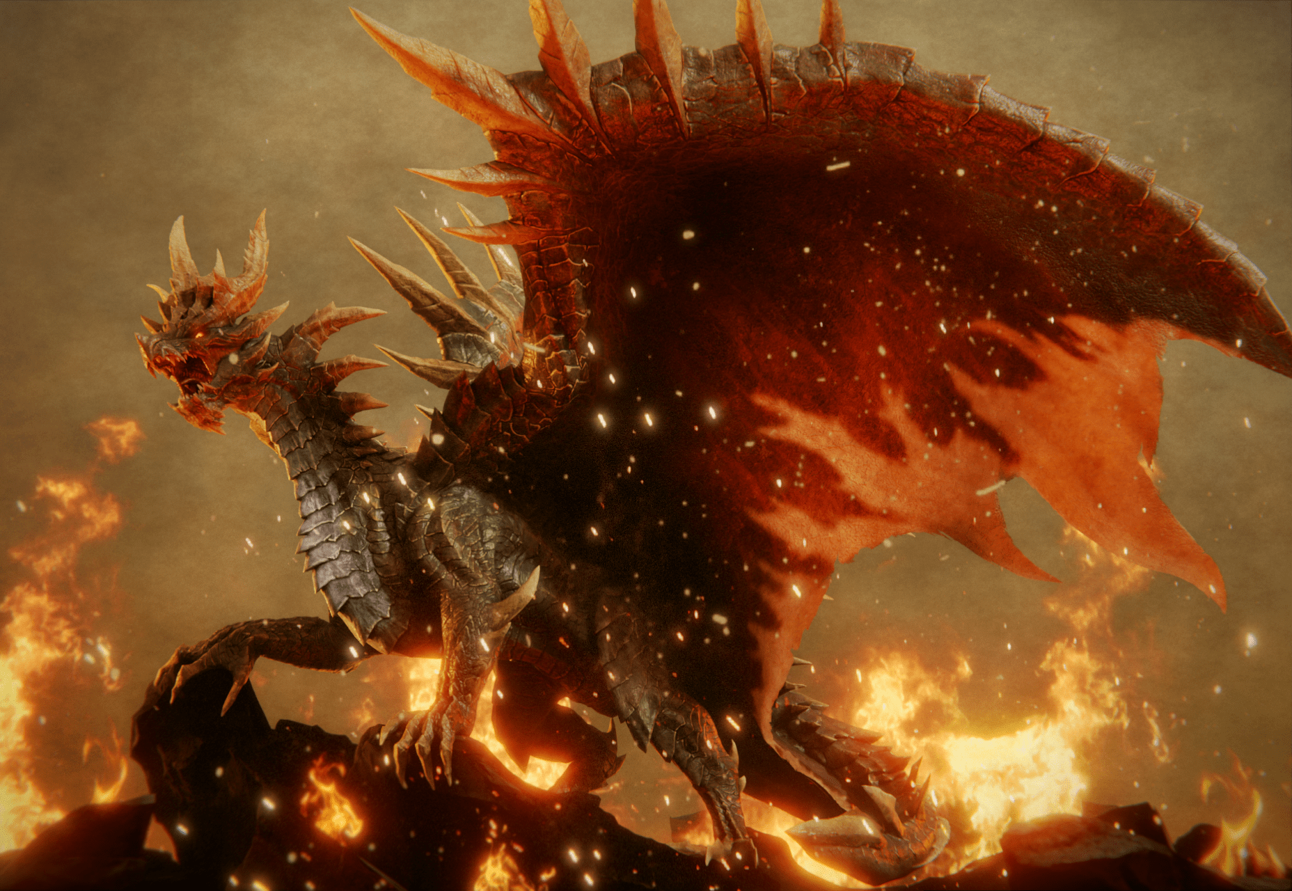 1856x1280 Guanzorumu, The Conqueror Dragon Style Fanart