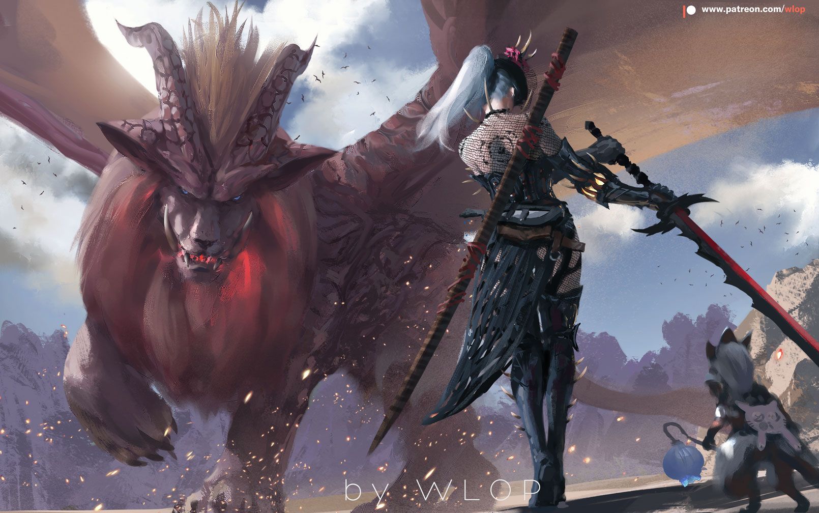 1610x1008 Monster Hunter (Monster Hunter Frontier) vs Good Hunter (Bloodborne). Who wins this?