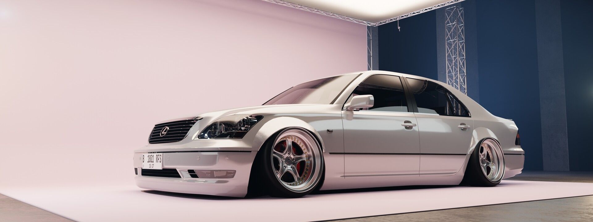 1920x720 Bagged & widebody Lexus LS 430