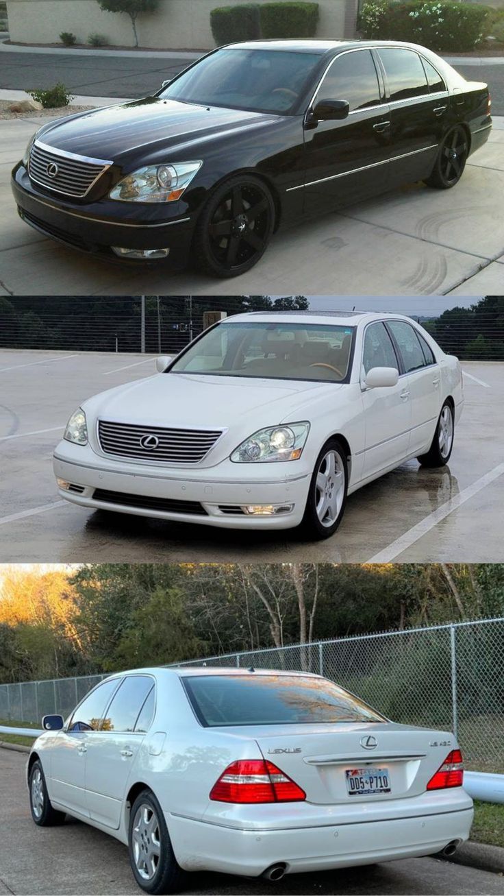 736x1307 White and black cars parked side by side. Ls430 wallpaper, Ls430 build, Ls430 lexus