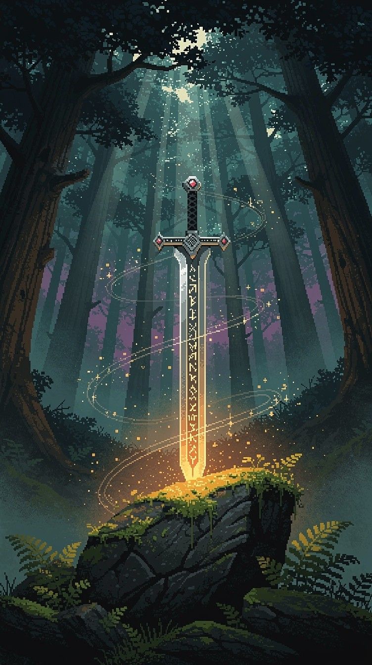752x1344 Download Enchanted Frozen Sword Image, Snow, Magic