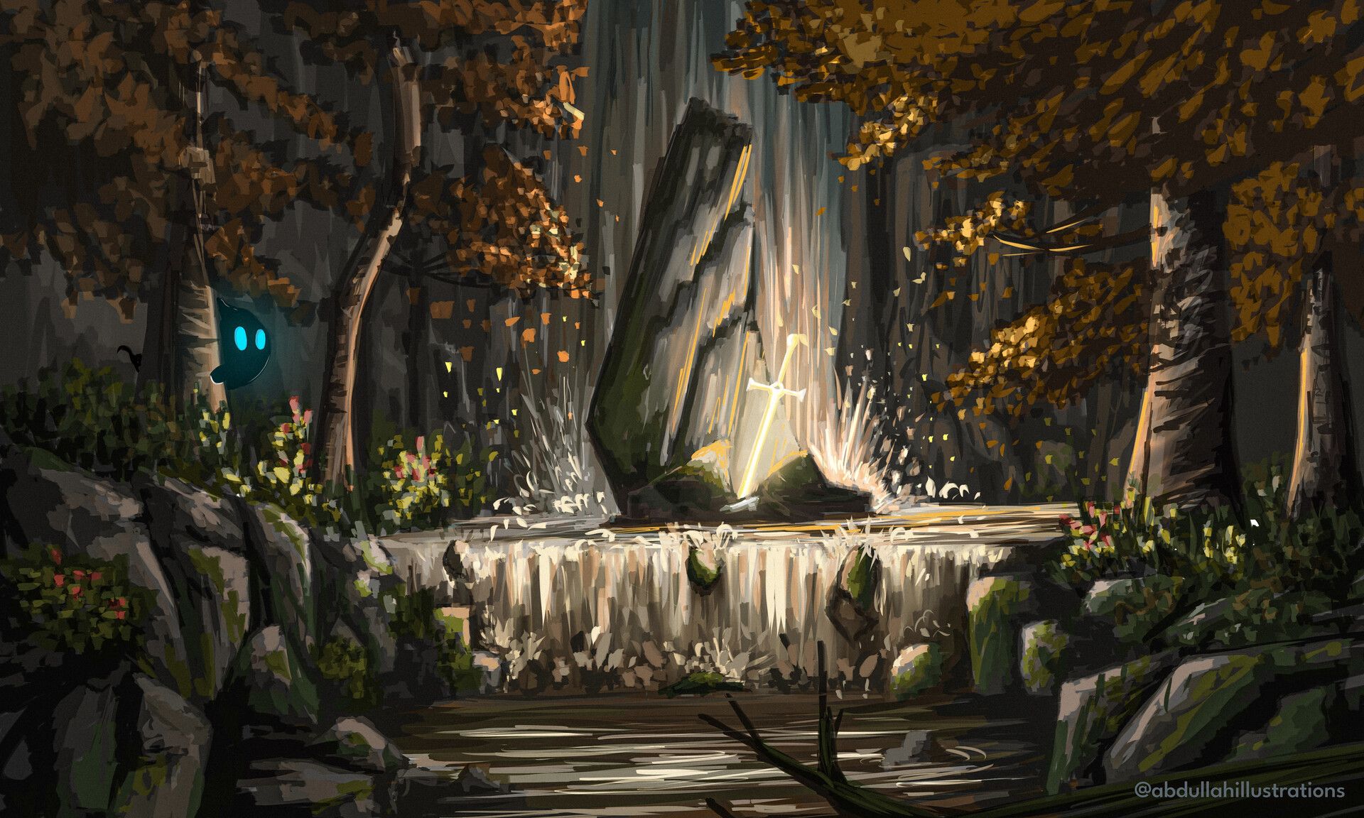 1920x1152 The Wandering Ghost and the Enchanted Sword