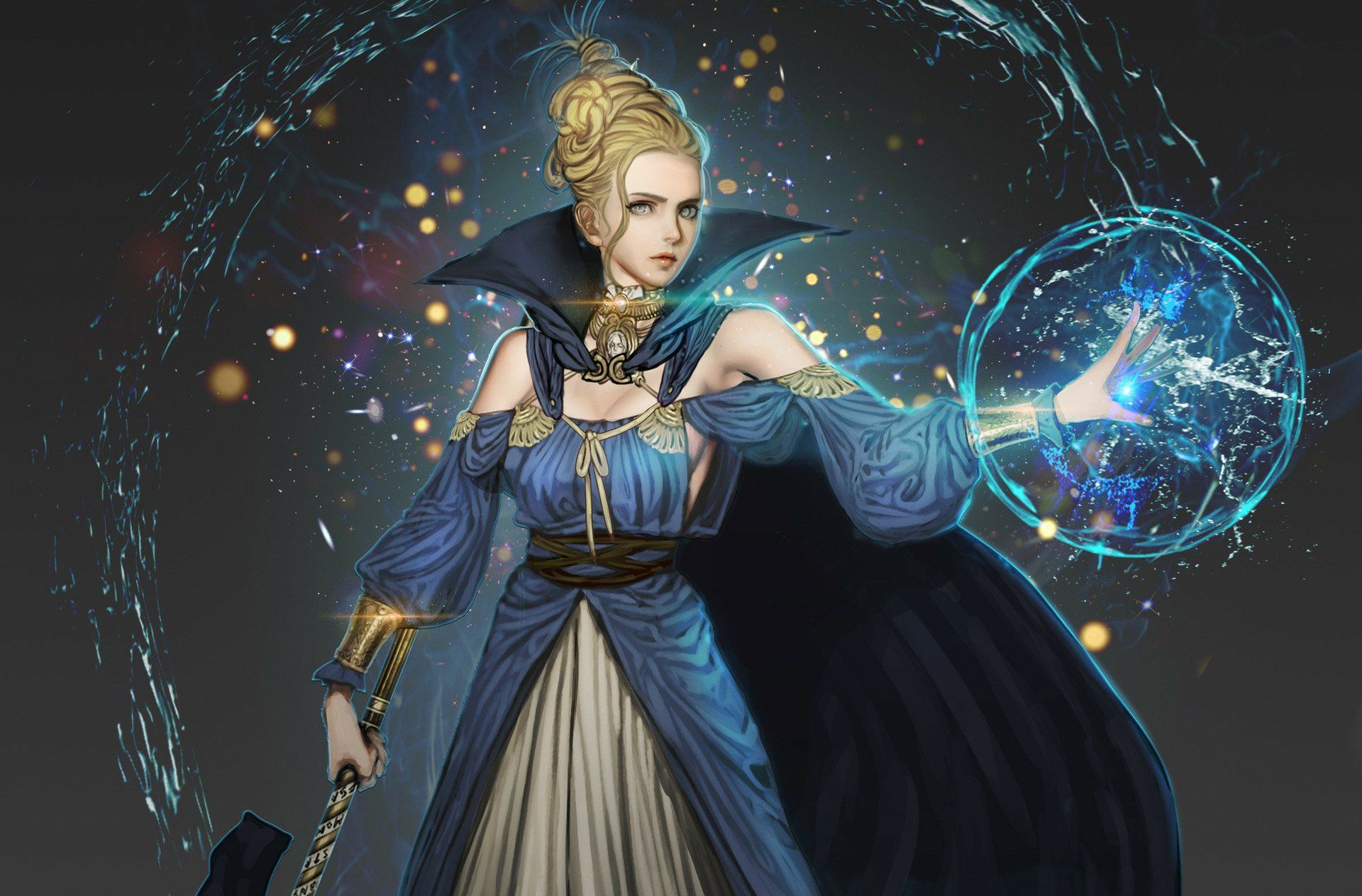 1920x1264 Enchanted Sorceress Fantasy HD Wallpaper
