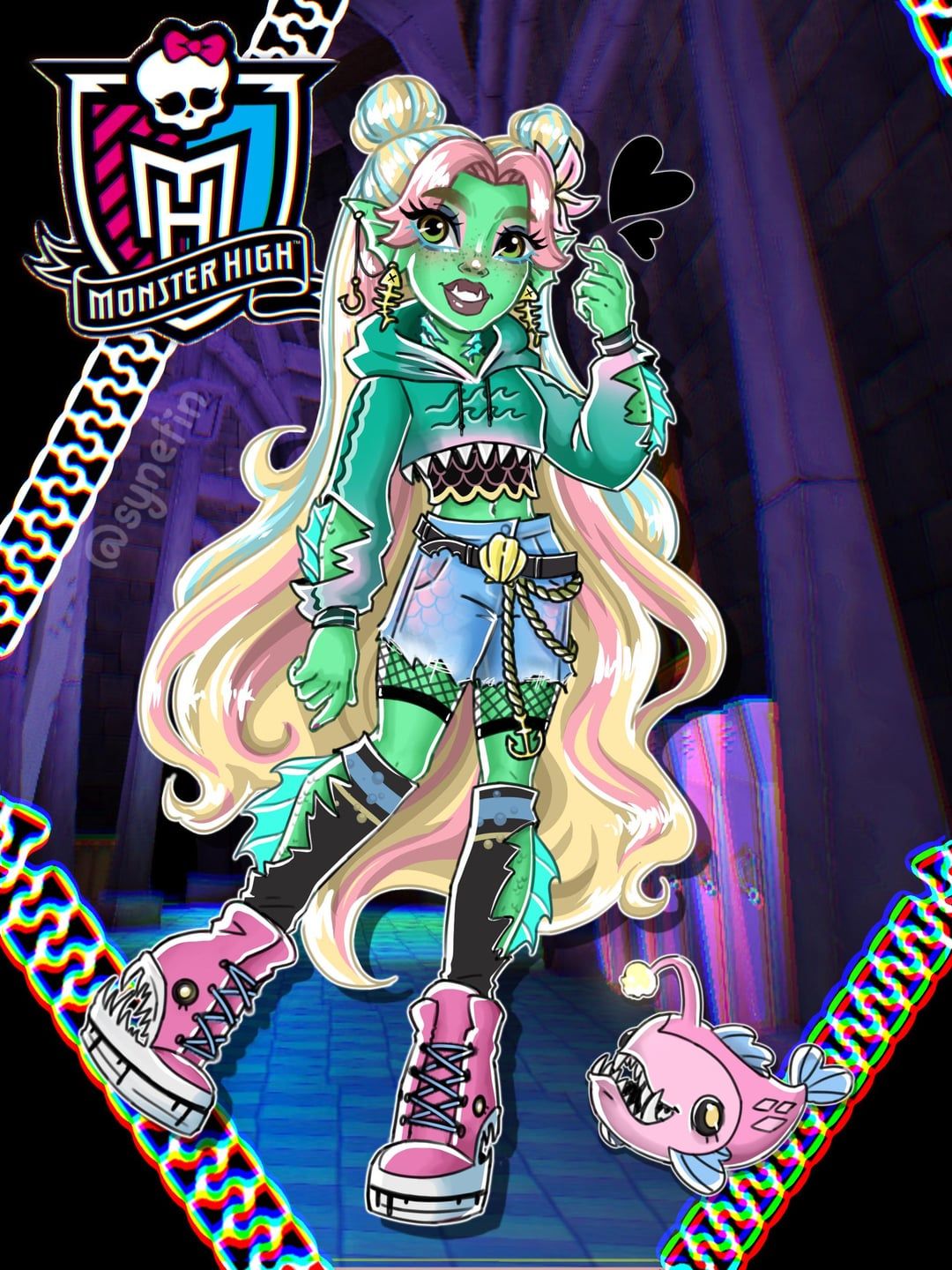 1080x1440 i hope we get to see a green lagoona in a future gen like the creature from the black lagoon! (art by me)