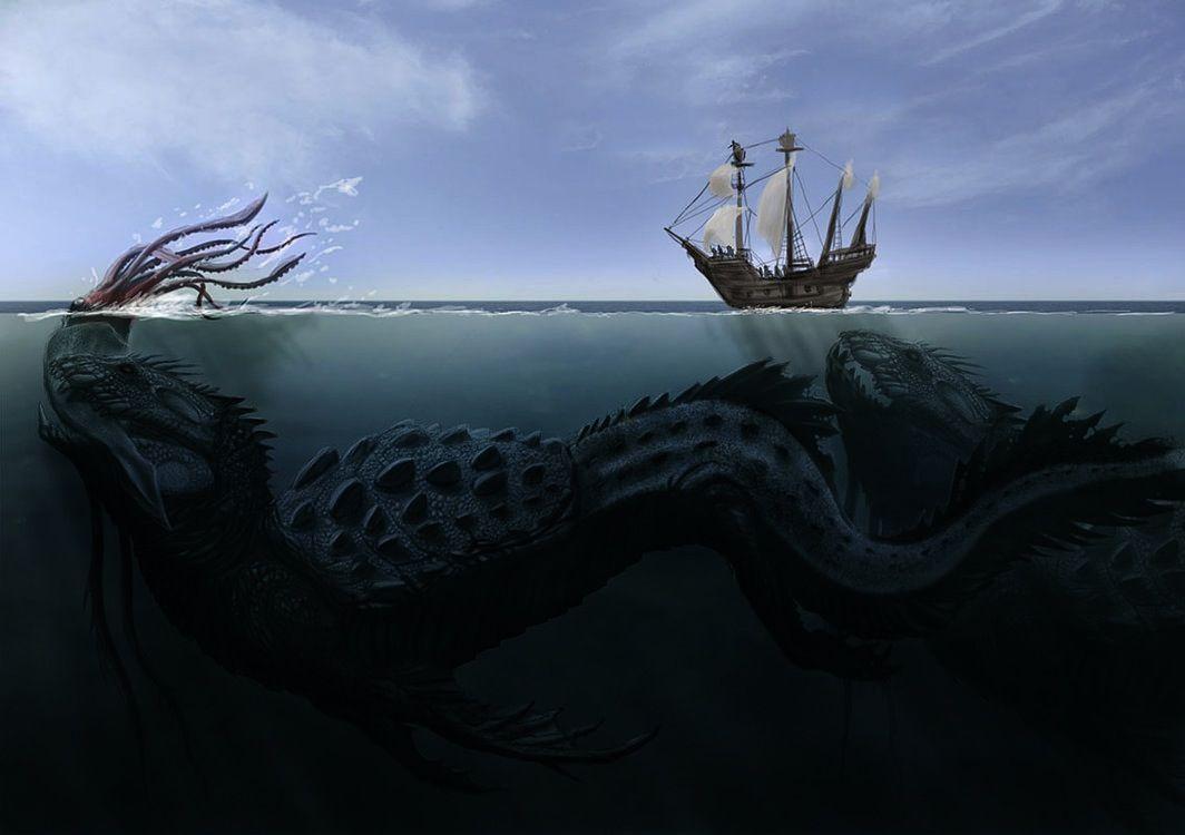 1064x750 The Odd and the Cool. Sea monsters, Fantasy creatures, Monster art