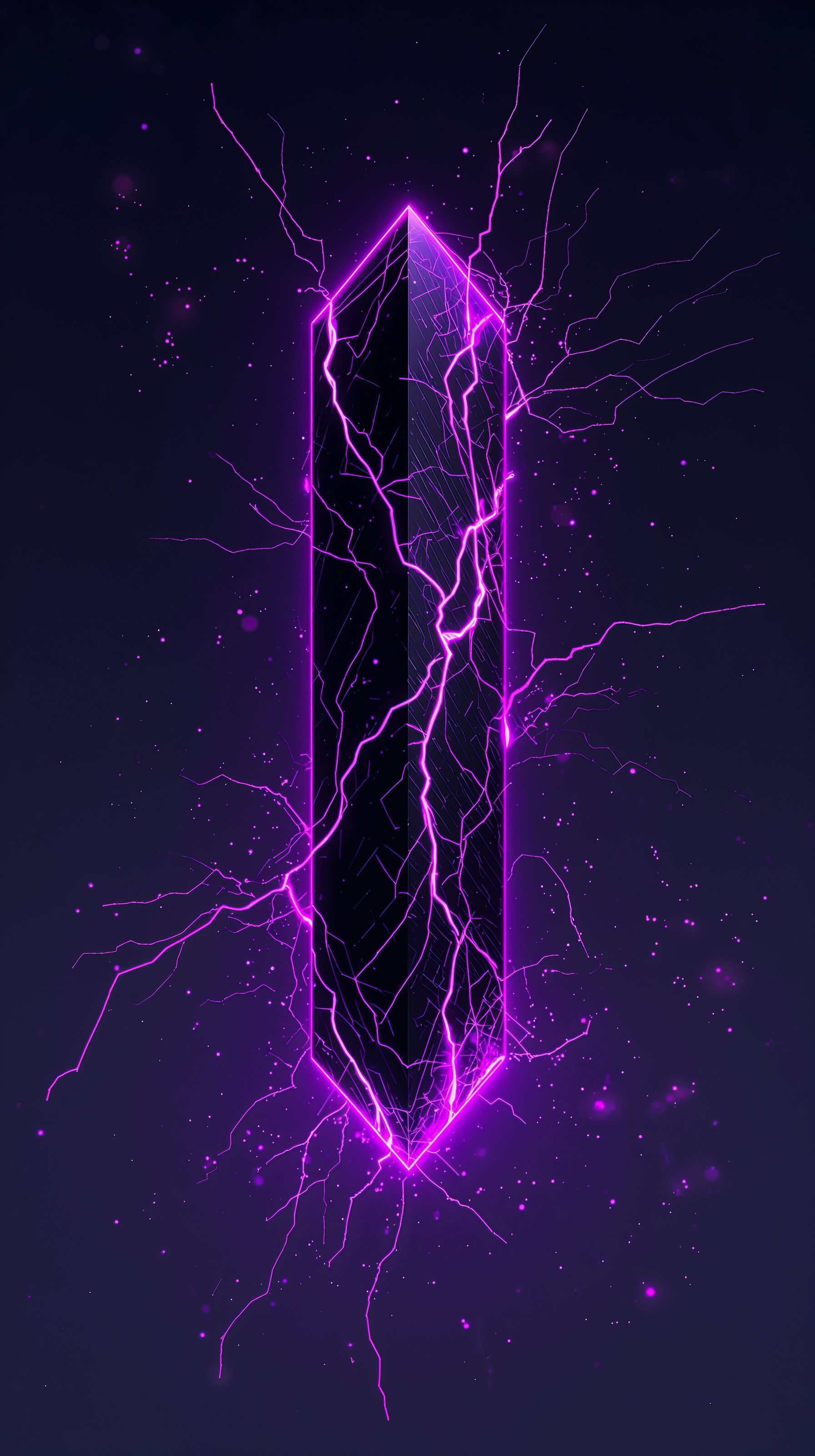 1792x3200 Free Black Cyberpunk Wallpaper (Futuristic Neon)