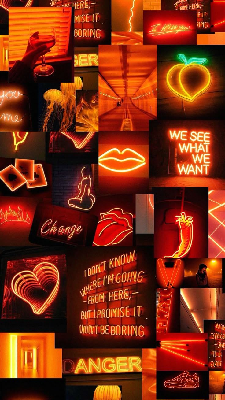 736x1308 Red and orange flag. Neon orange wallpaper iphone, Neon signs, Neon aesthetic