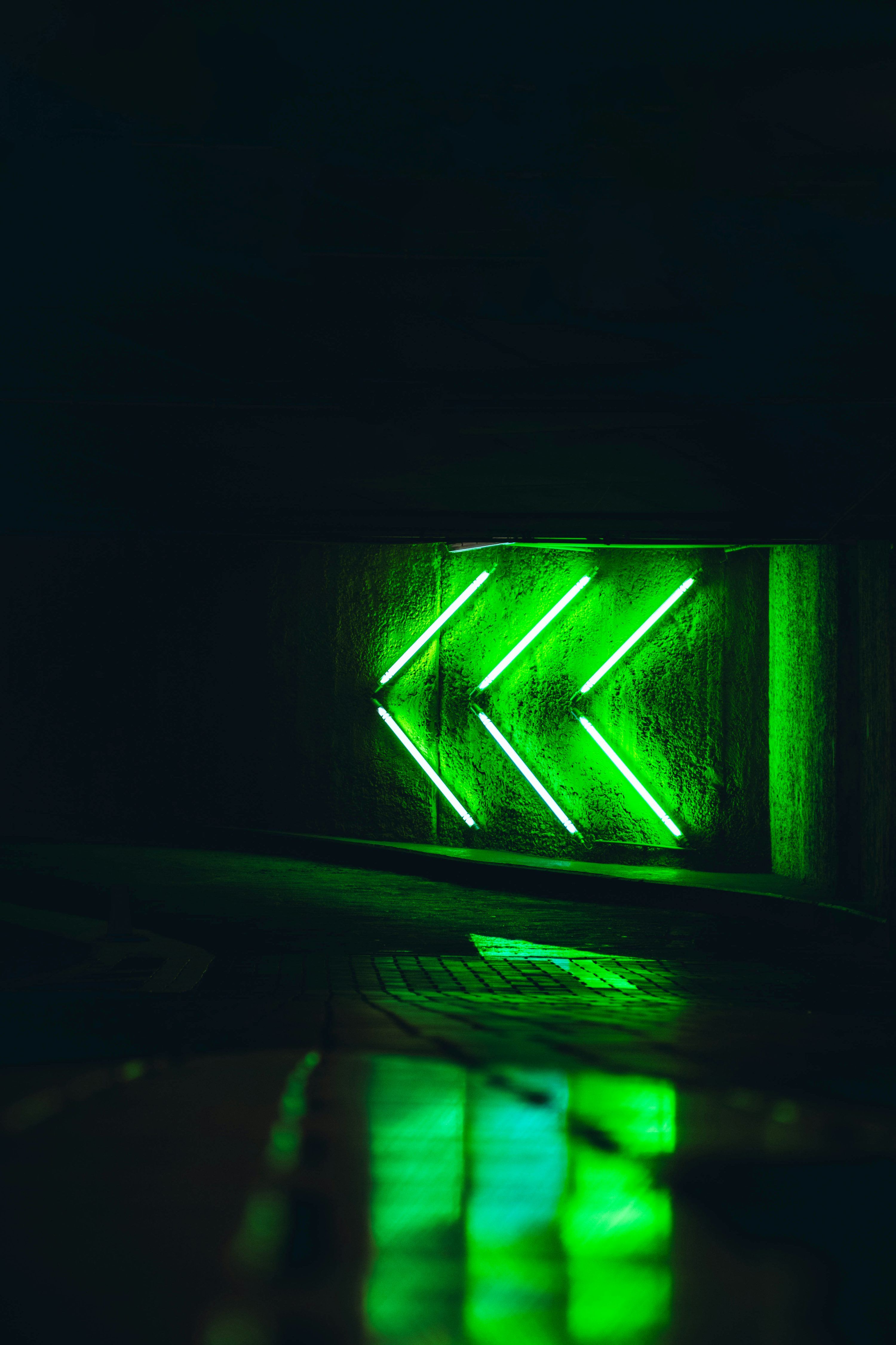 3000x4500 Cool Black And Green Neon Wallpaper