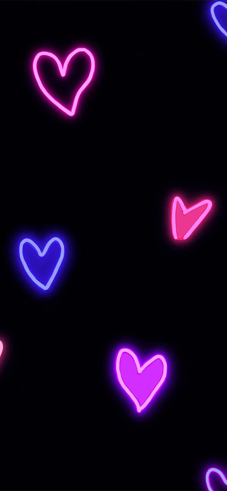 782x1692 Neon Heart Aesthetic Love Wallpaper Wallpaper iPhone