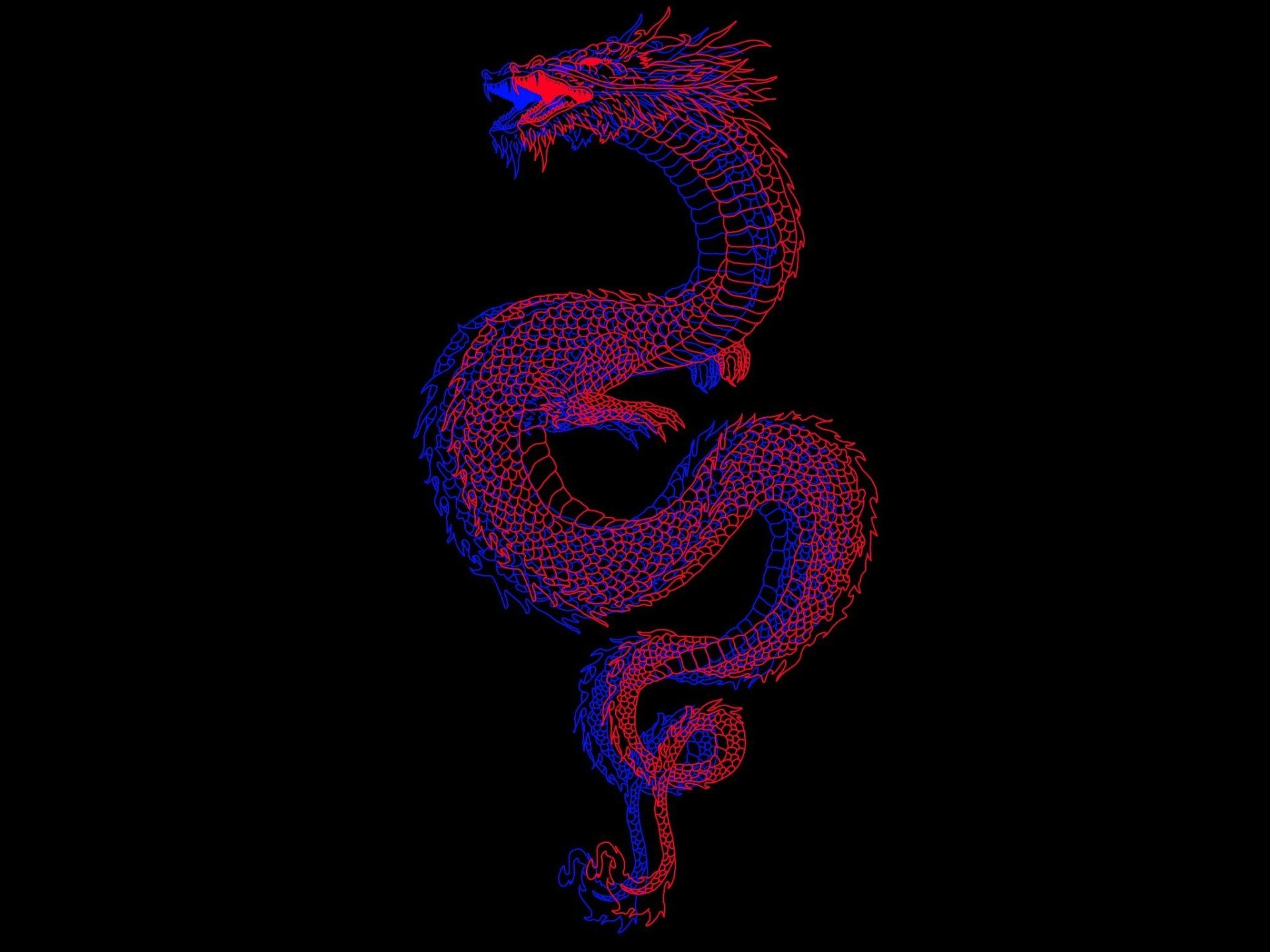 1920x1440 Neon Glitch Serpent