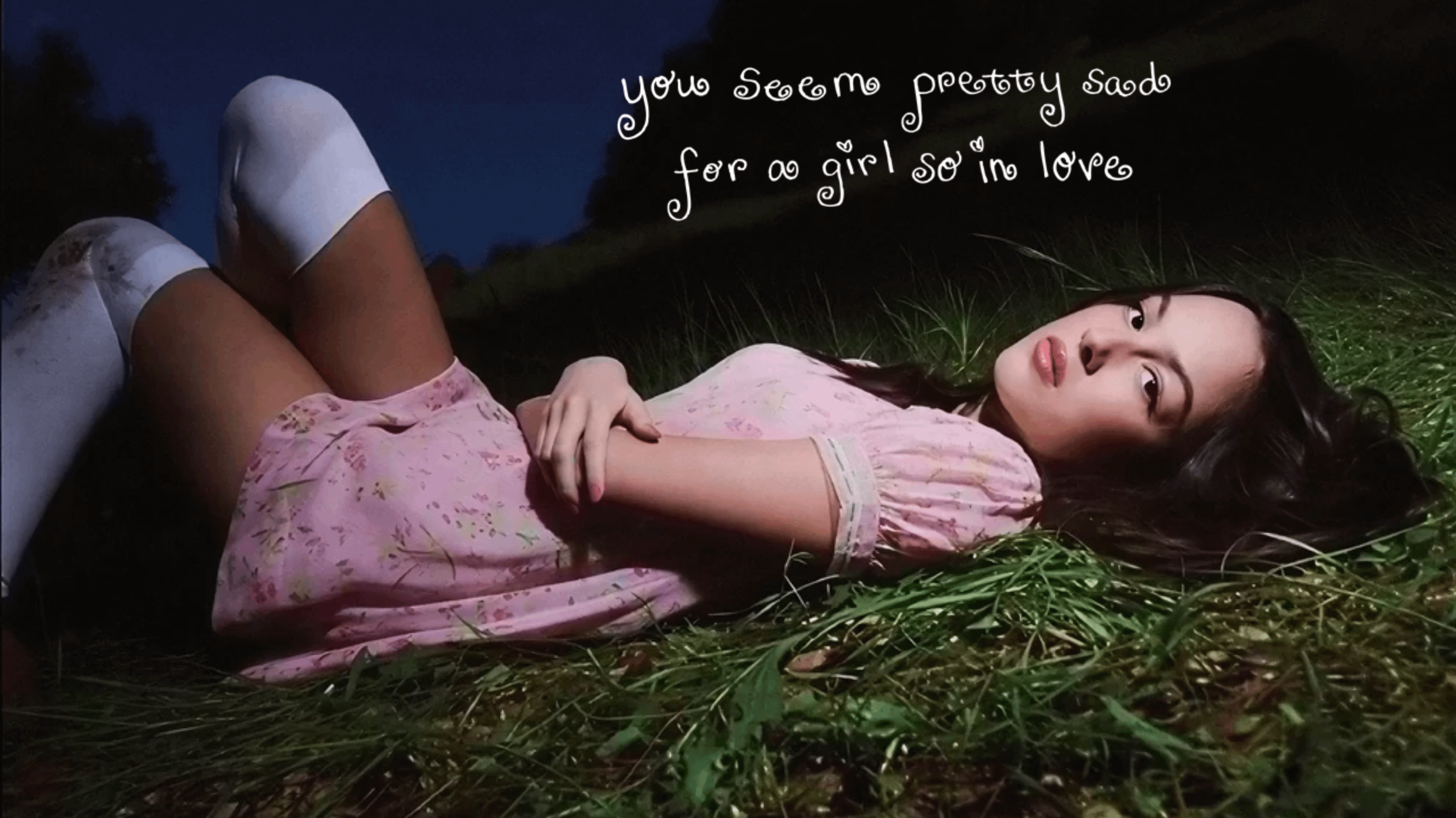 3840x2160 You Look Pretty Sad for a Girl So In Love PC Wallpaper