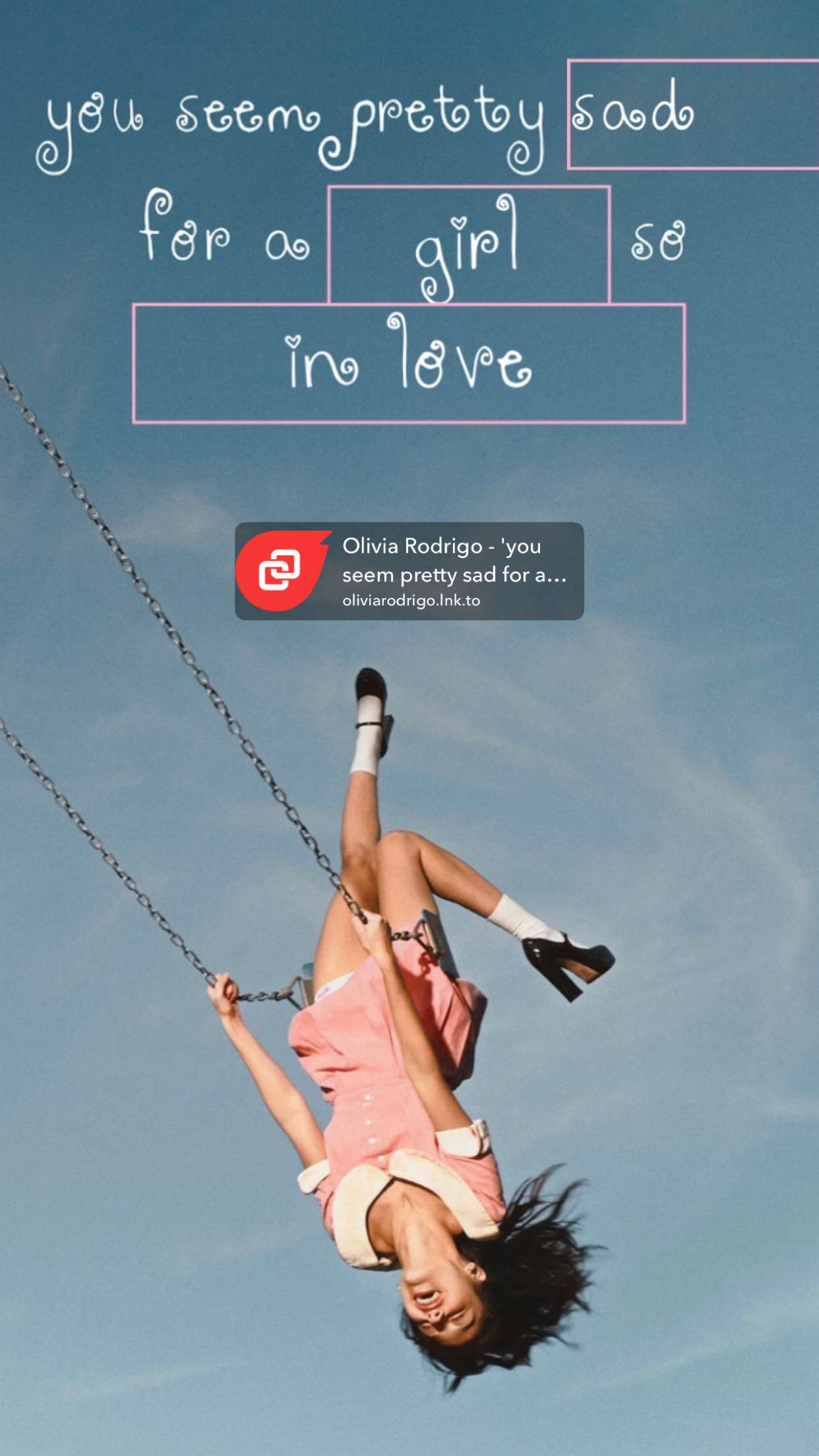 1242x2208 Olivia Rodrigo's 'You Seem Pretty Sad' Lyrics Visualized with Swing Scene. Video