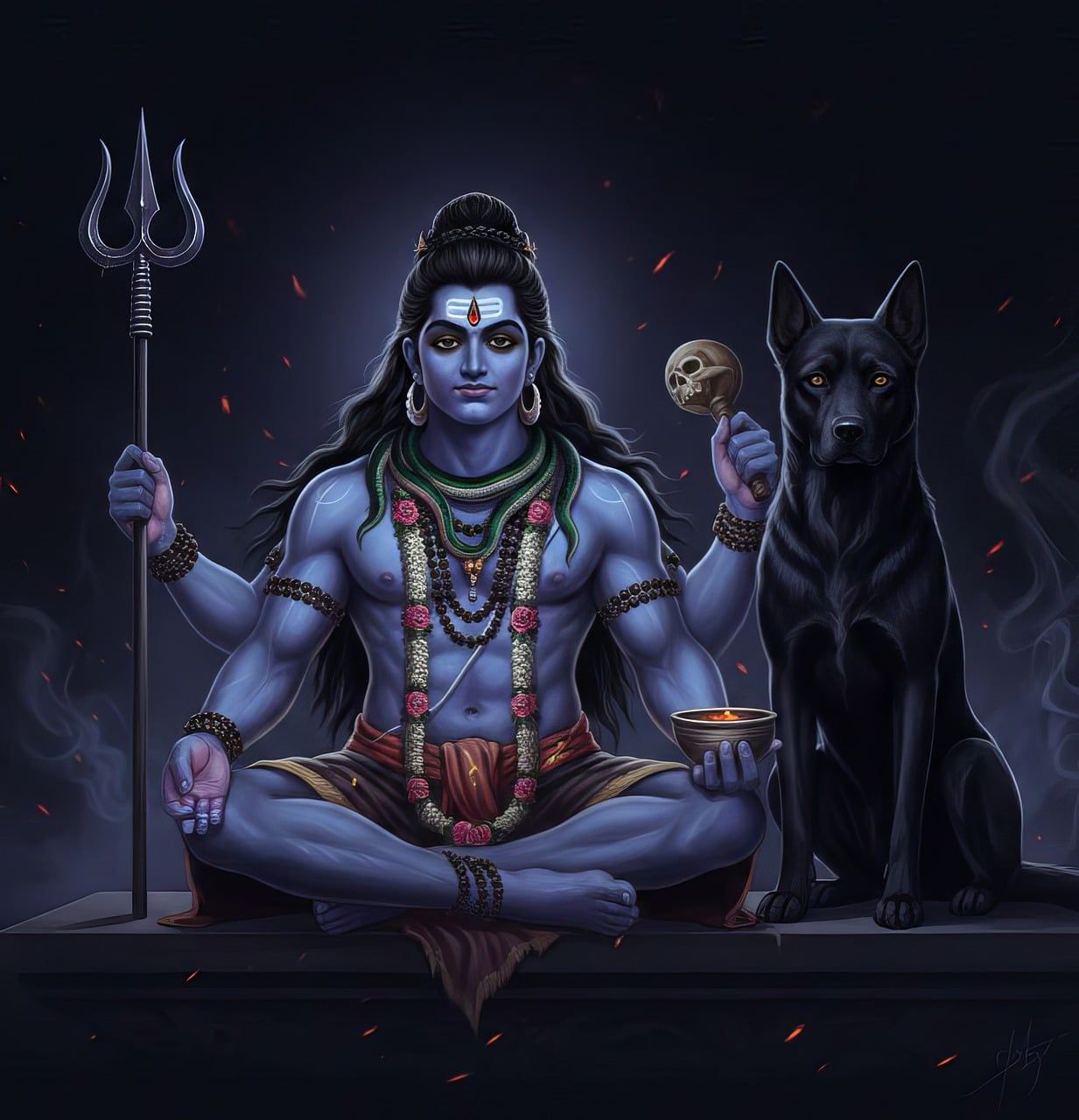 1233x1280 Download Ai Generated Bhairav Baba Bhairavnath. Royalty Free Stock Illustration Image