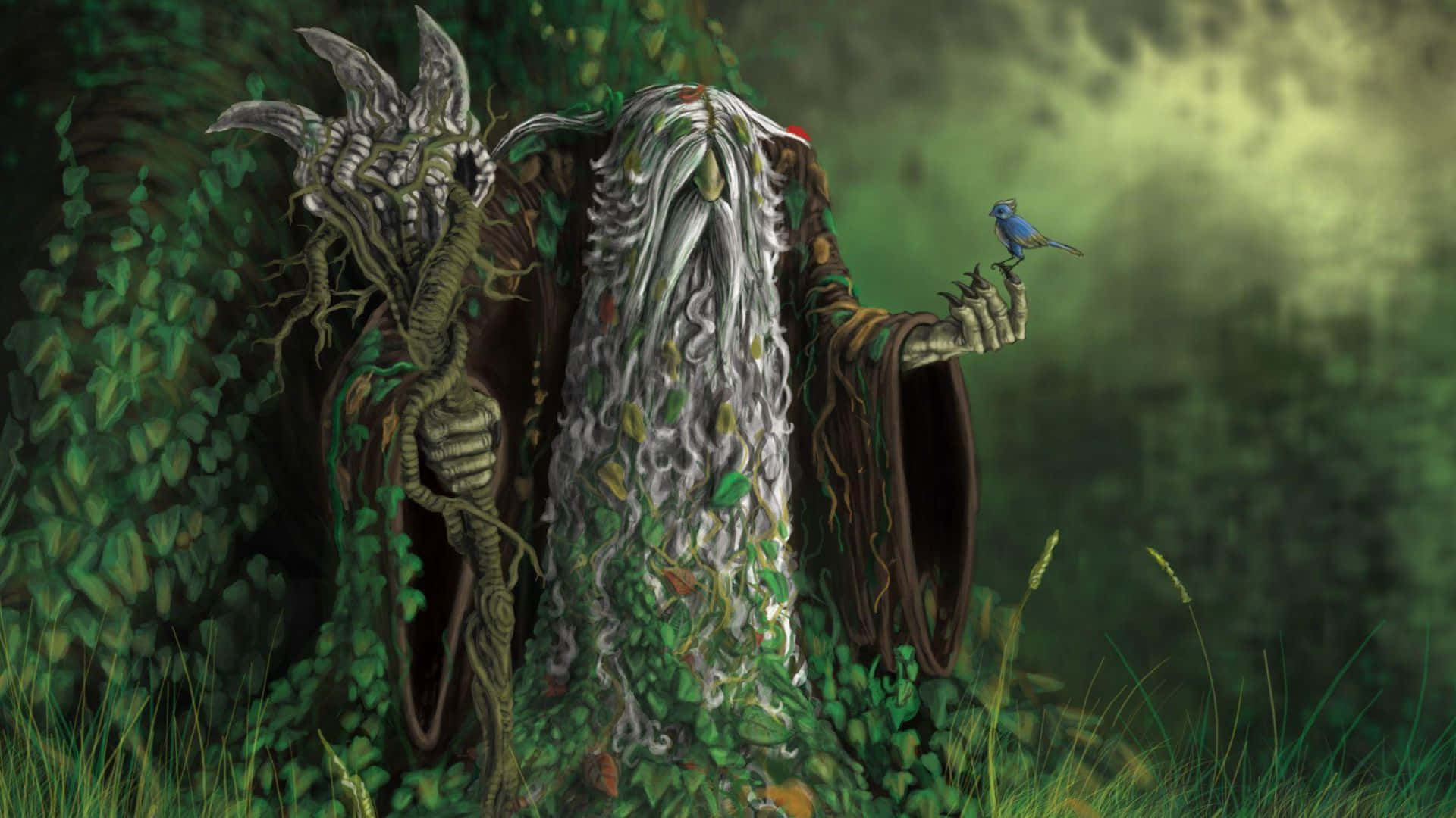 1920x1080 Download Majestic World of Warcraft Druid in Mystical Forest Wallpaper