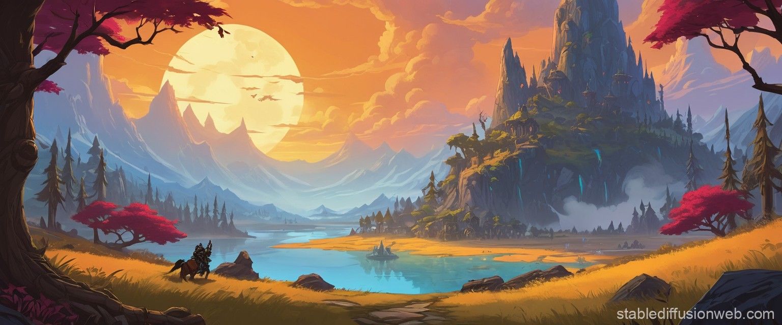 1536x640 warcraft landscape 4k Prompts. Stable Diffusion Online