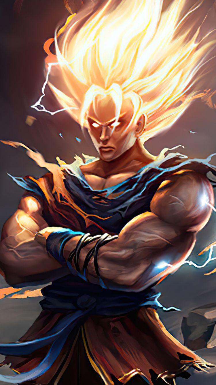 750x1334 Goku Super Saiyan 7 Wallpaper