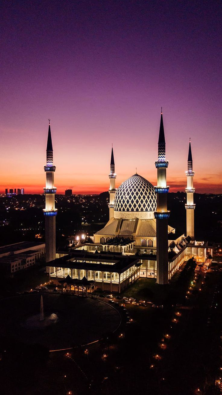 736x1308 1440x2960px Free download. malaysia, shah alam, masjid sultan salahuddin abdul aziz shah, sunset, mosque, blue, islam, dusk
