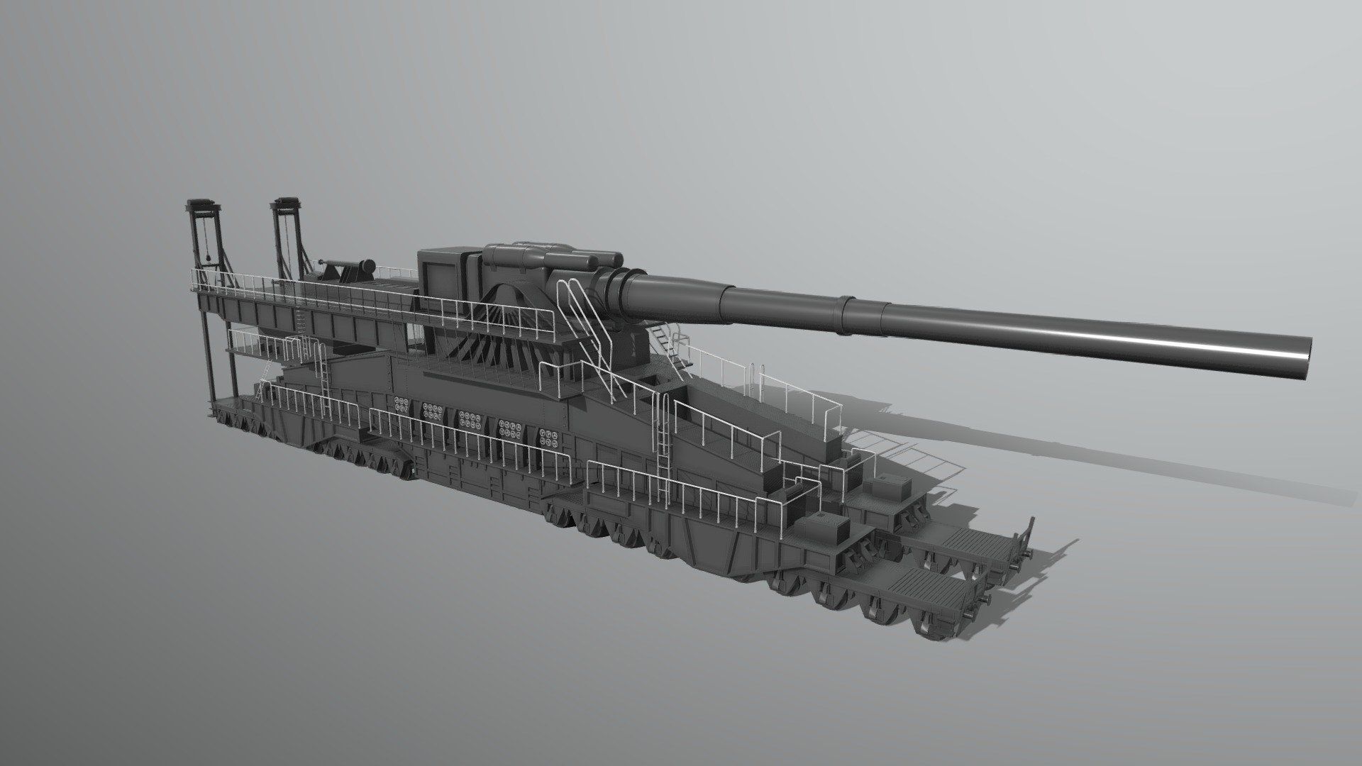 1920x1080 Schwerer Gustav Railway Gun model by adrianovalentini [b928644]