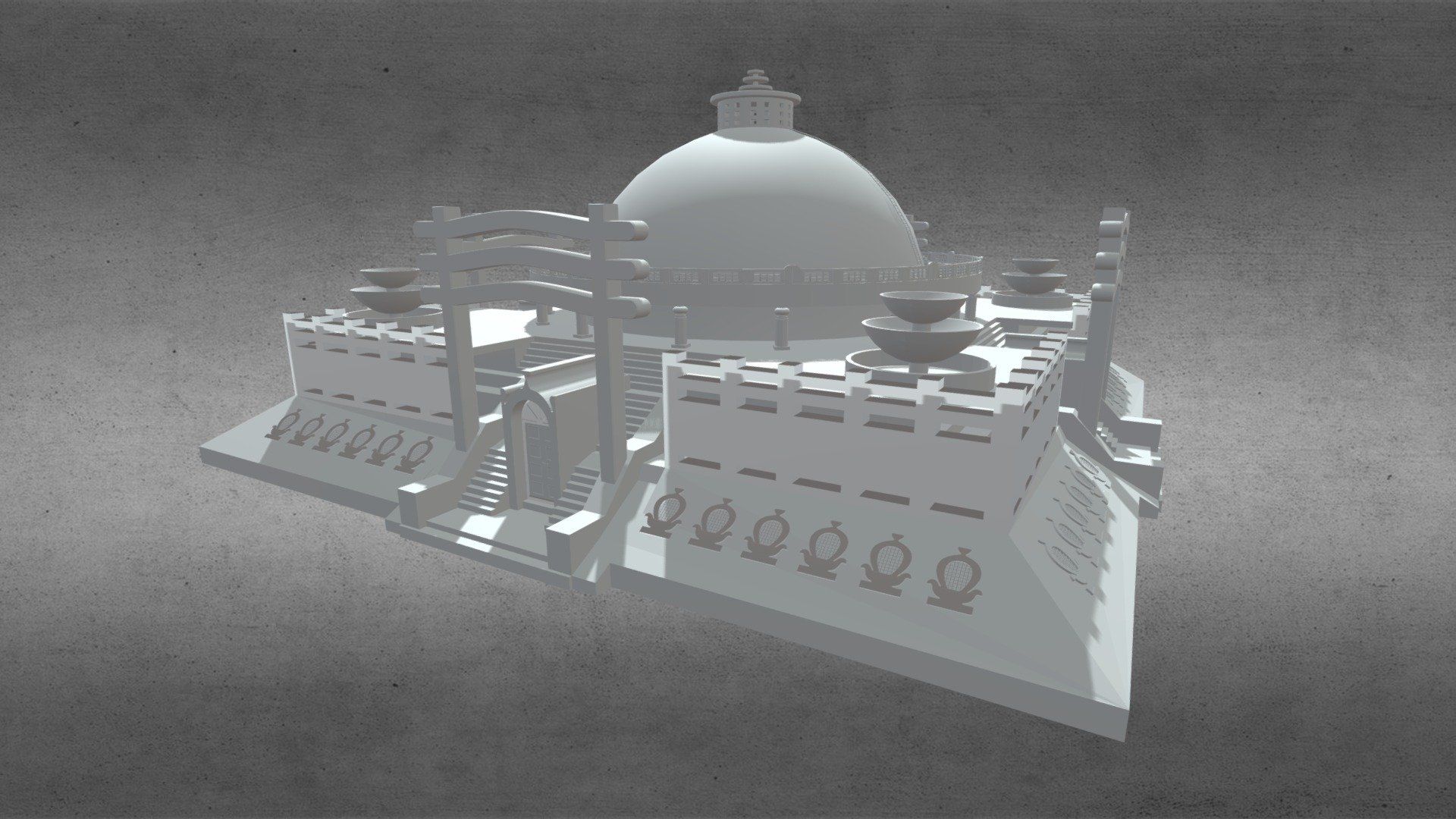 1920x1080 Deekshabhoomi 3D Model model by alokhirekhan [9fde22e]