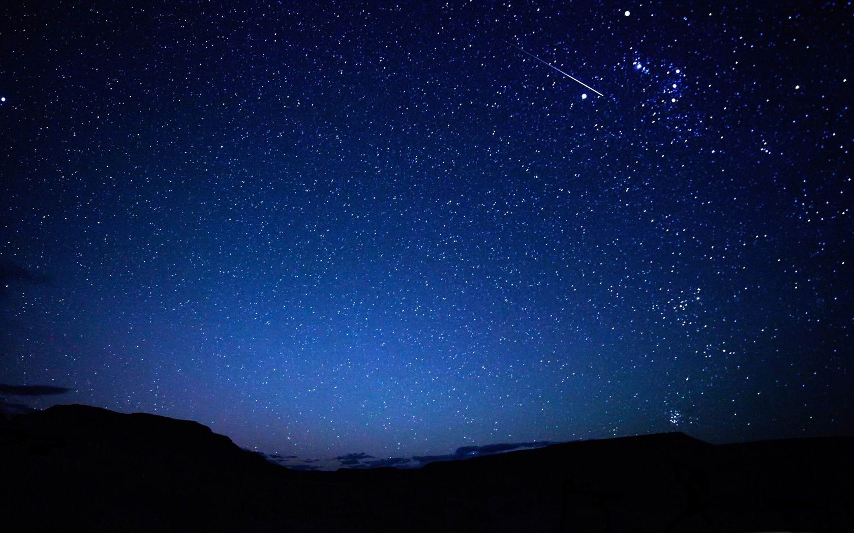 1680x1050 Falling Star Night Sky HD Wallpaper