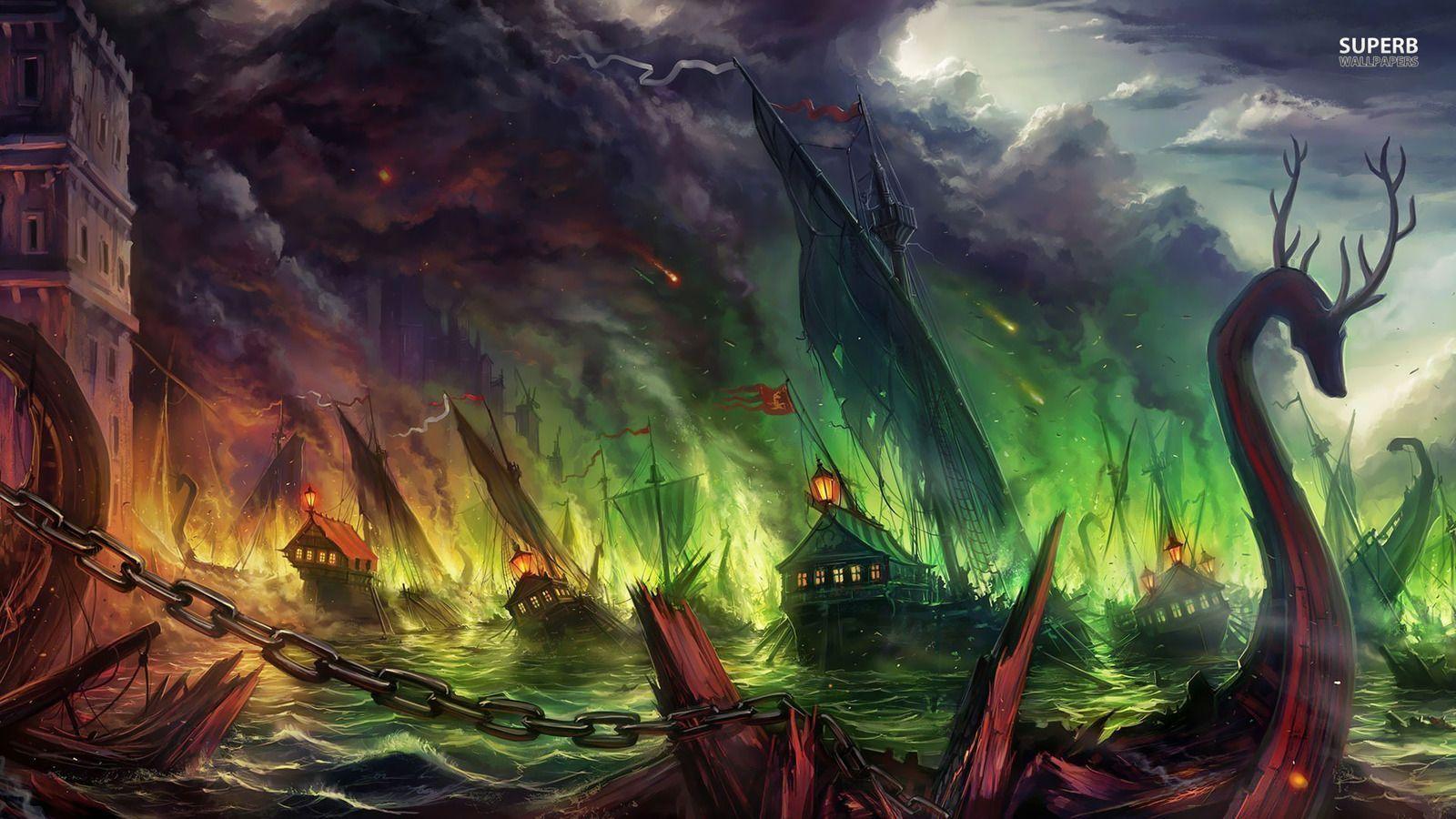1600x900 Pirate Ship Wallpaper