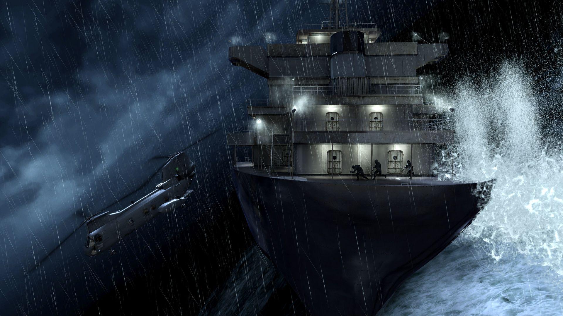 1920x1080 Download Wallpaper, Download rain helicopters storm ships modern warfare call of duty 4 1920x1080 wallpaper Wallpaper –Free Wallpaper Download