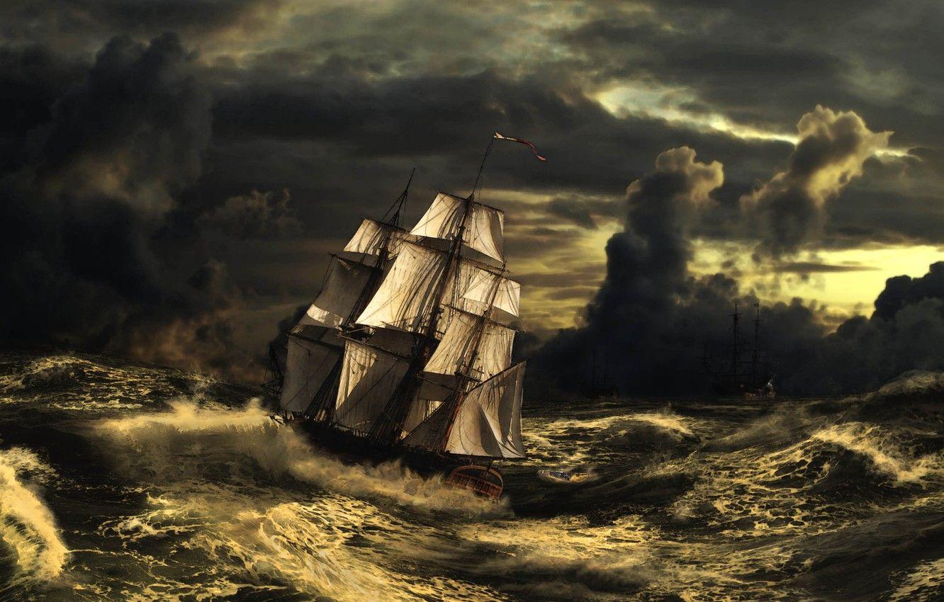 1332x850 Sailboat Artwork Wallpaper