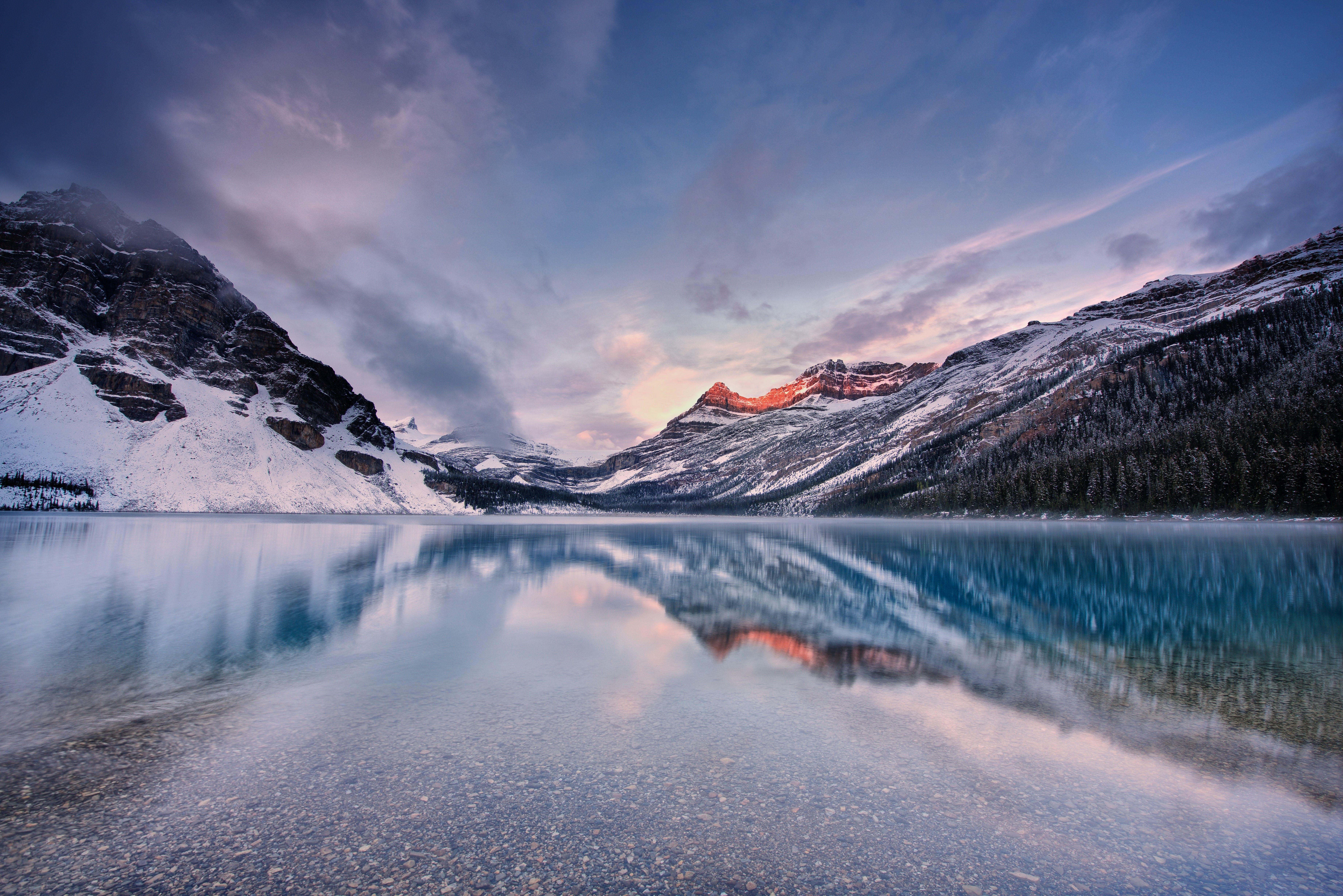 7360x4912 Wallpaper / lake, sunrise, nature, hd, 4k, 5k, 8k, canada