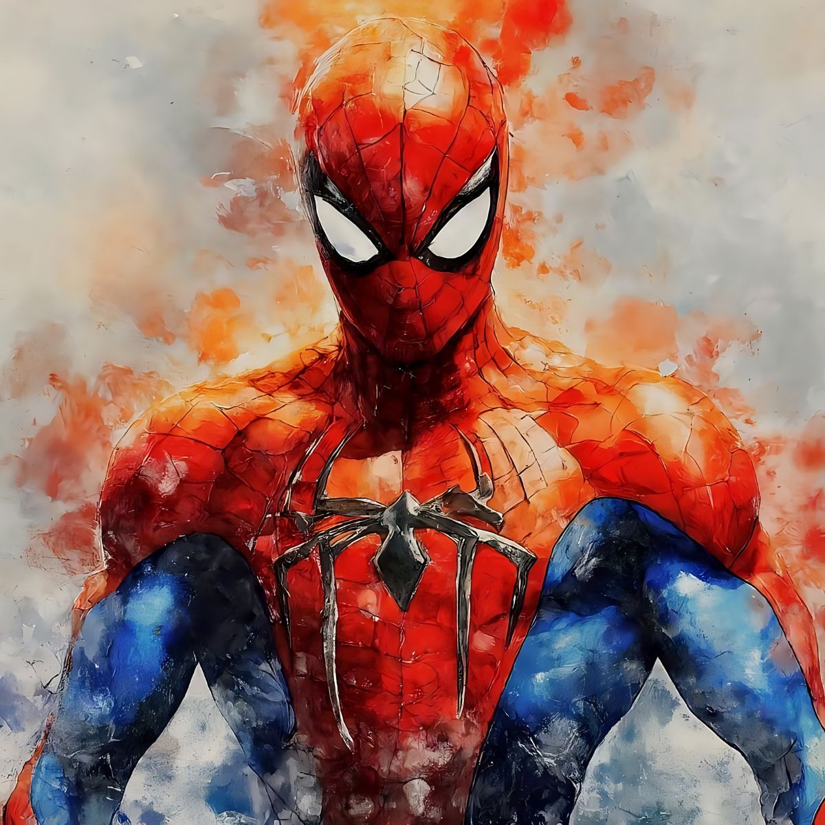 1200x1200 Spiderman Abstract Art Wall Mural Wallpaper®