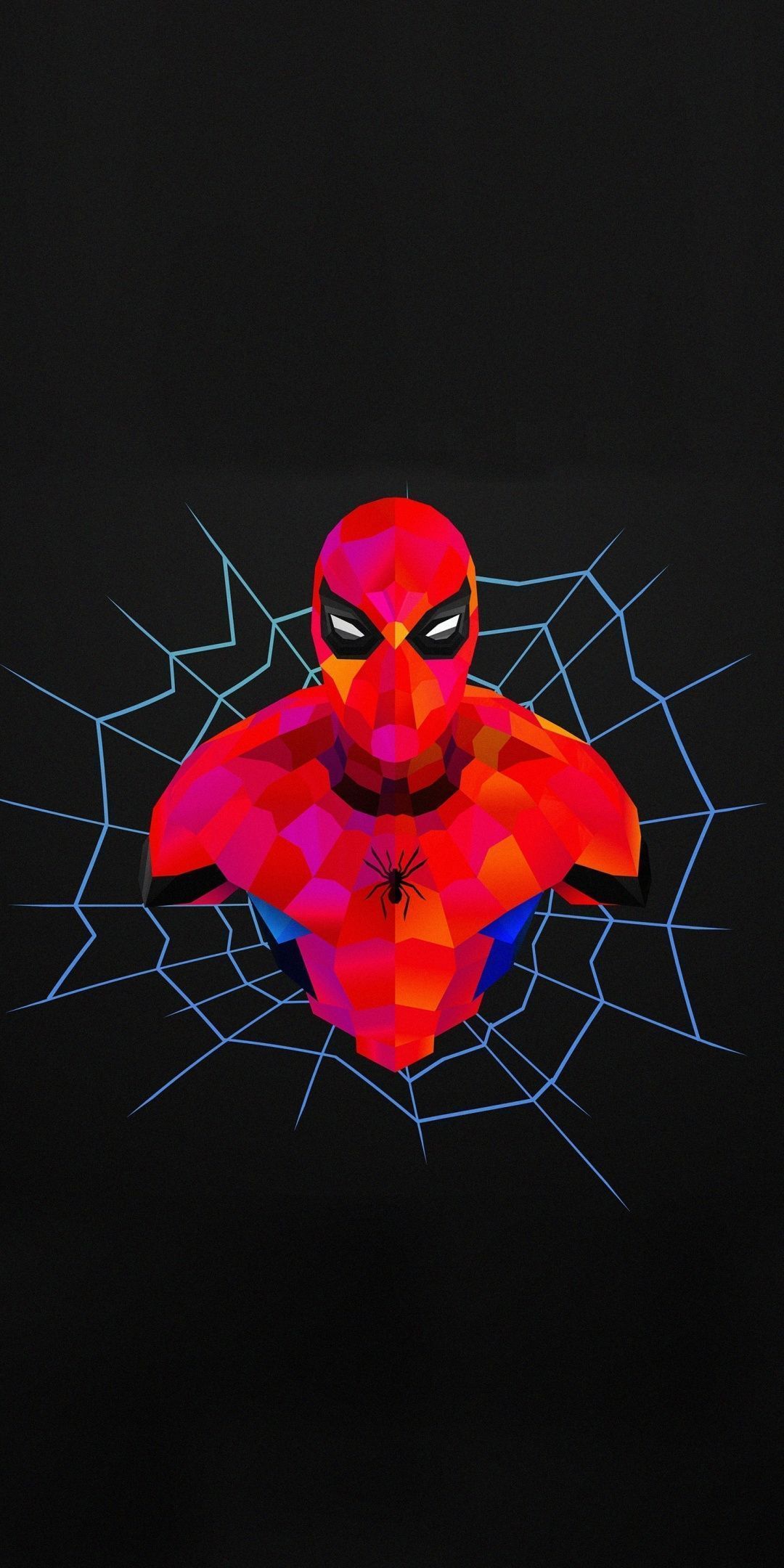 1080x2160 Minimalist Spider Man Wallpaper