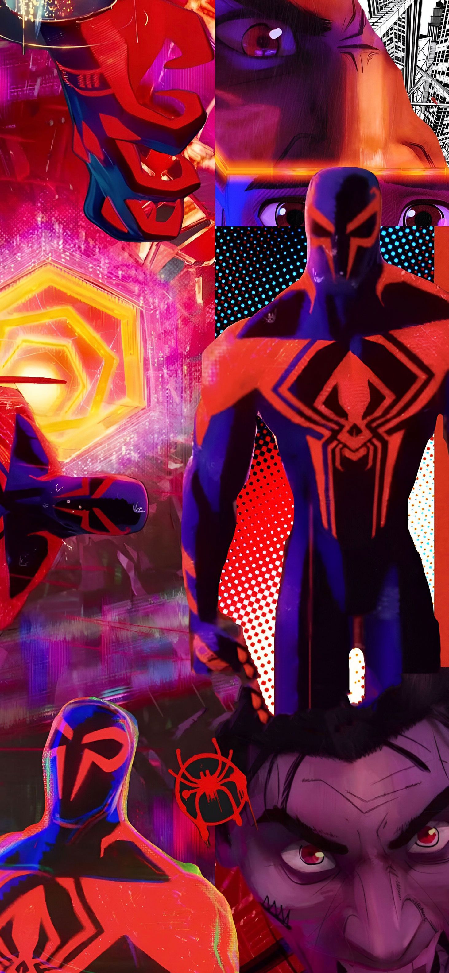 1463x3171 Marvel Spider Man 2099 Abstract Sketch Wallpaper