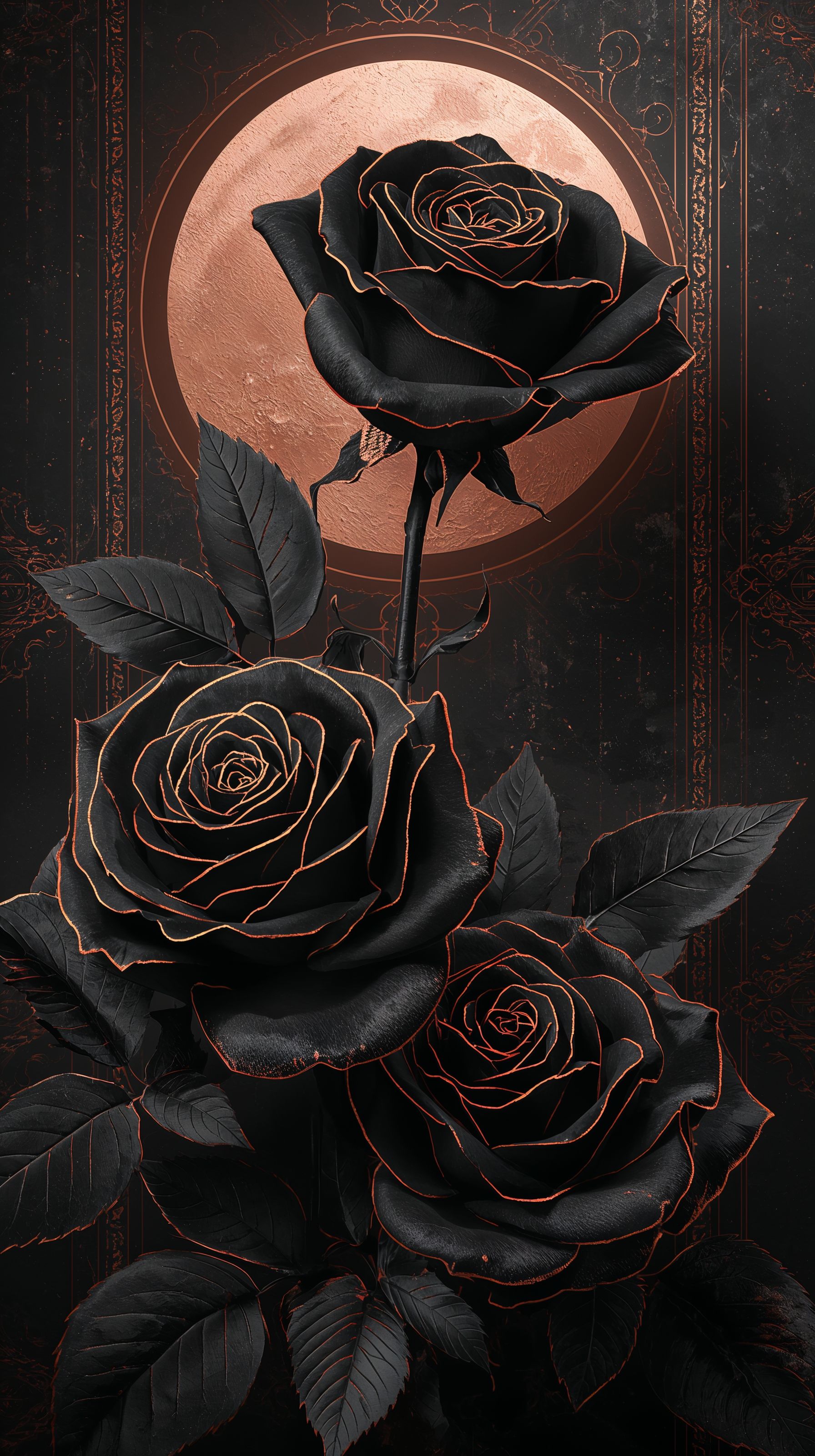 1792x3200 Vintage Black Wallpaper