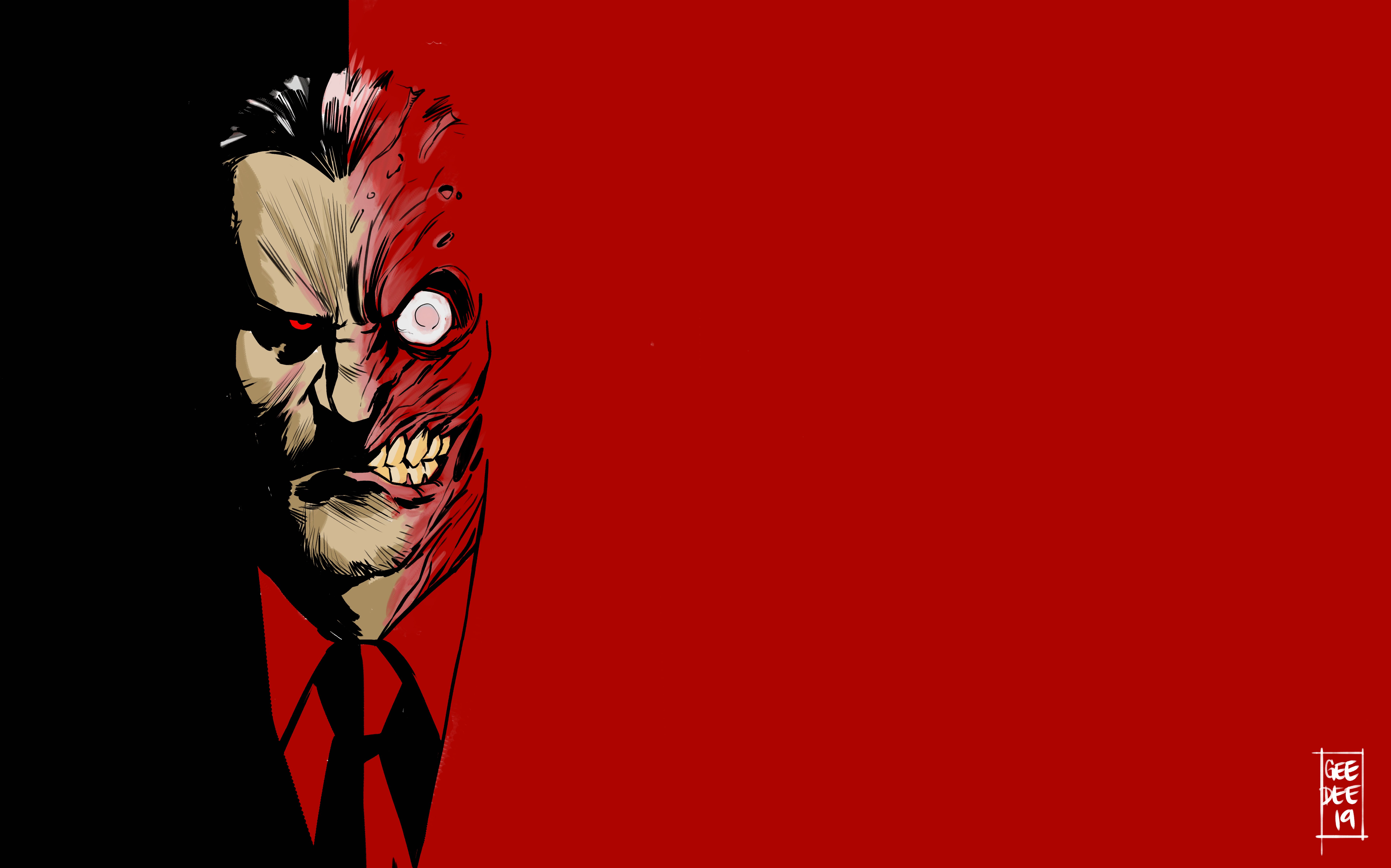 7688x4798 Two Face Desktop Wallpaper