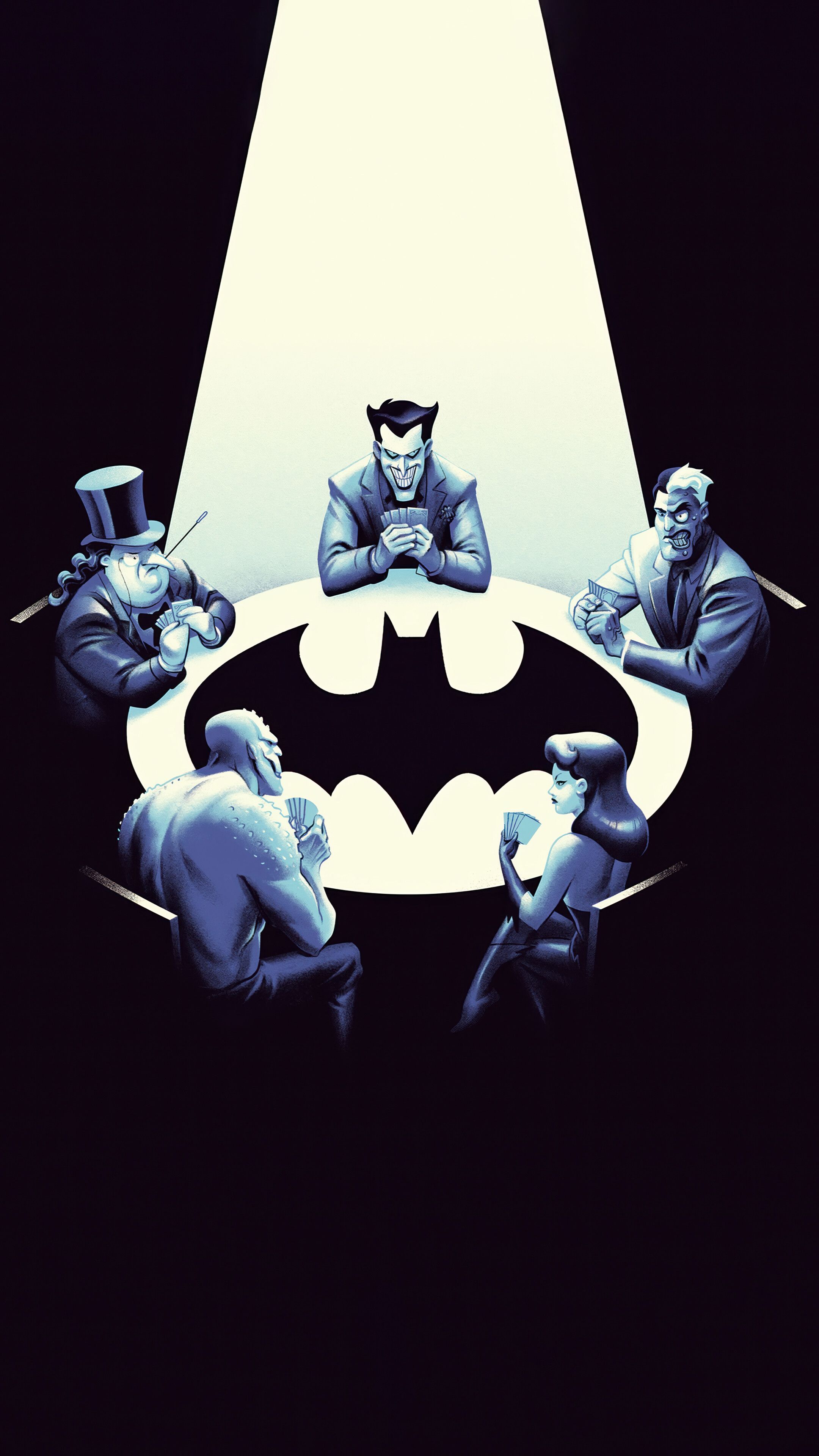 2160x3840 DC Villains Joker Penguin Two Face Poison Ivy Killer Croc 4K Wallpaper iPhone HD Phone a